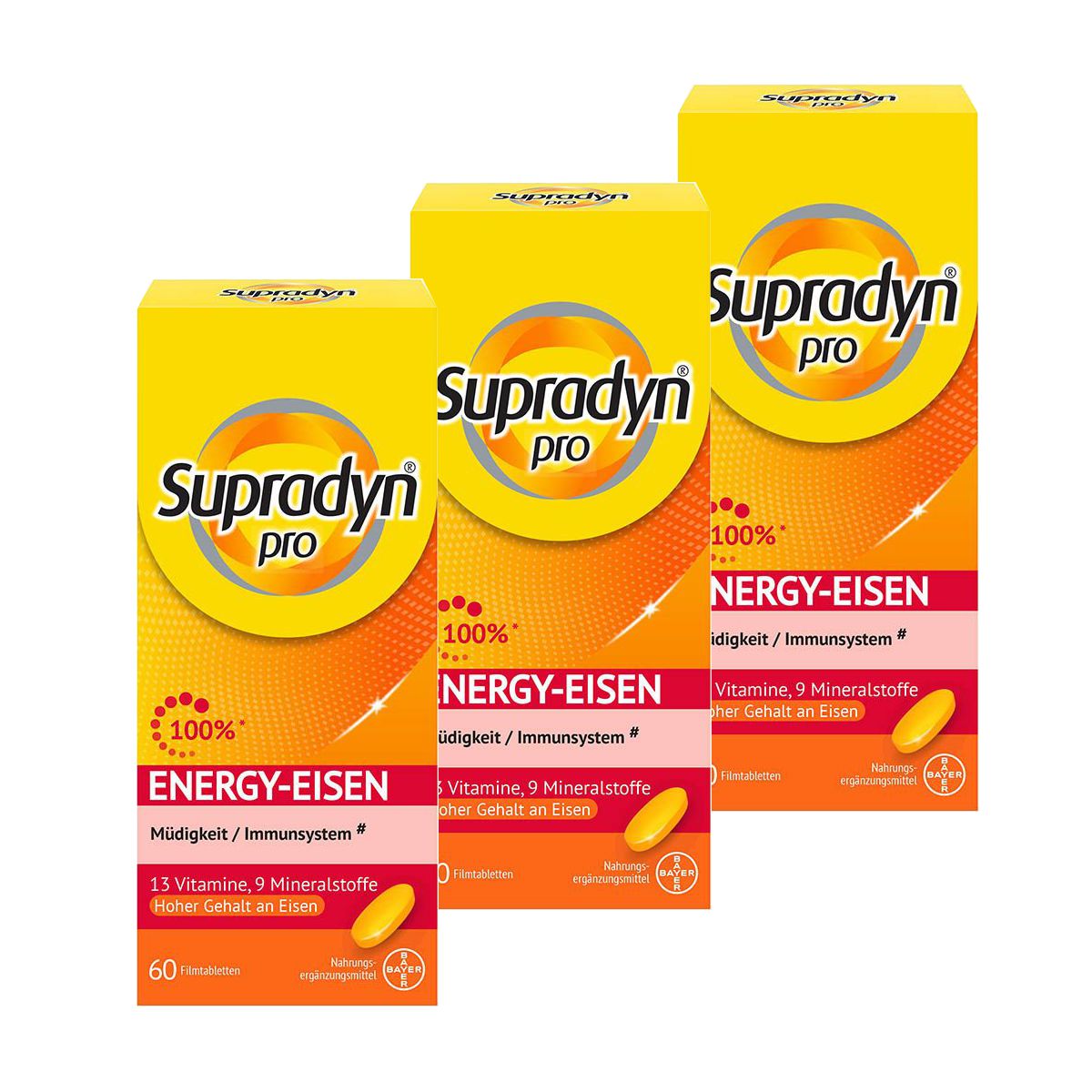 Supradyn Energy Eisen Filmtabletten 3x 60 Stück