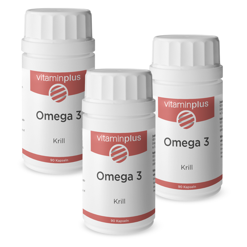 Vitaminplus Omega-3 Krill Kapseln 3x 90 Stück