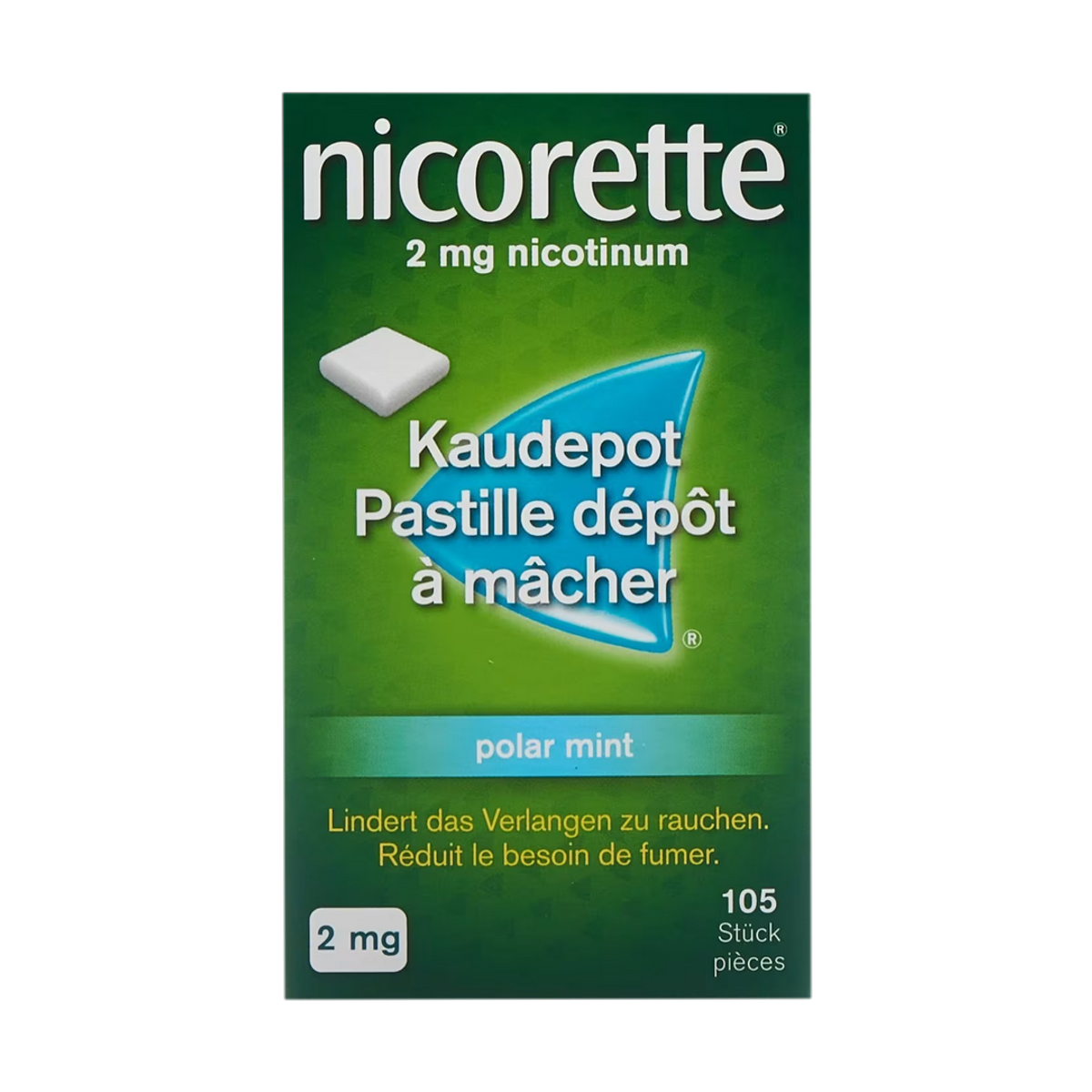 Nicorette Polar Mint Kaudepots 2 mg 105 Stück