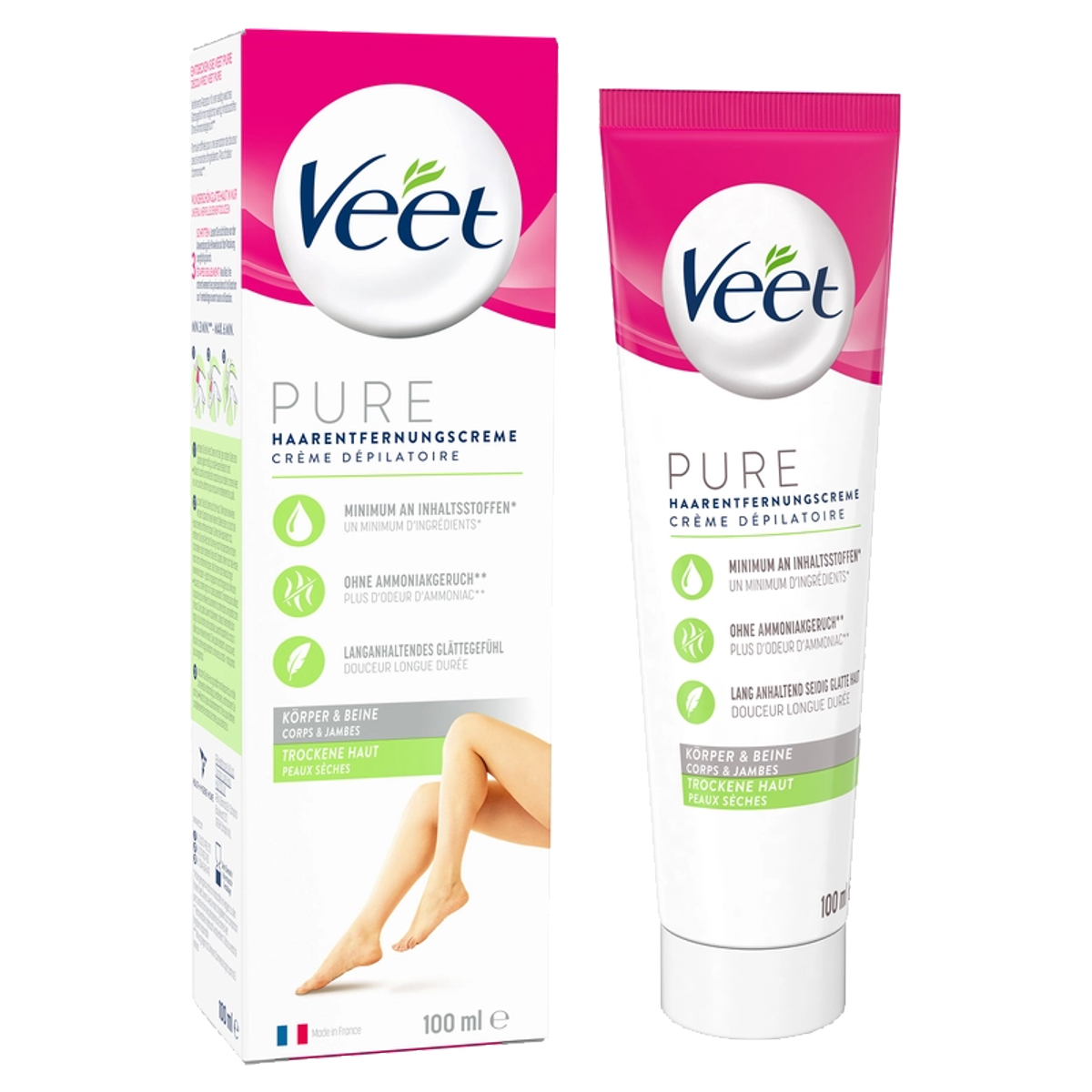 Veet Haarentfernungs-Creme für trockene Haut 100 ml