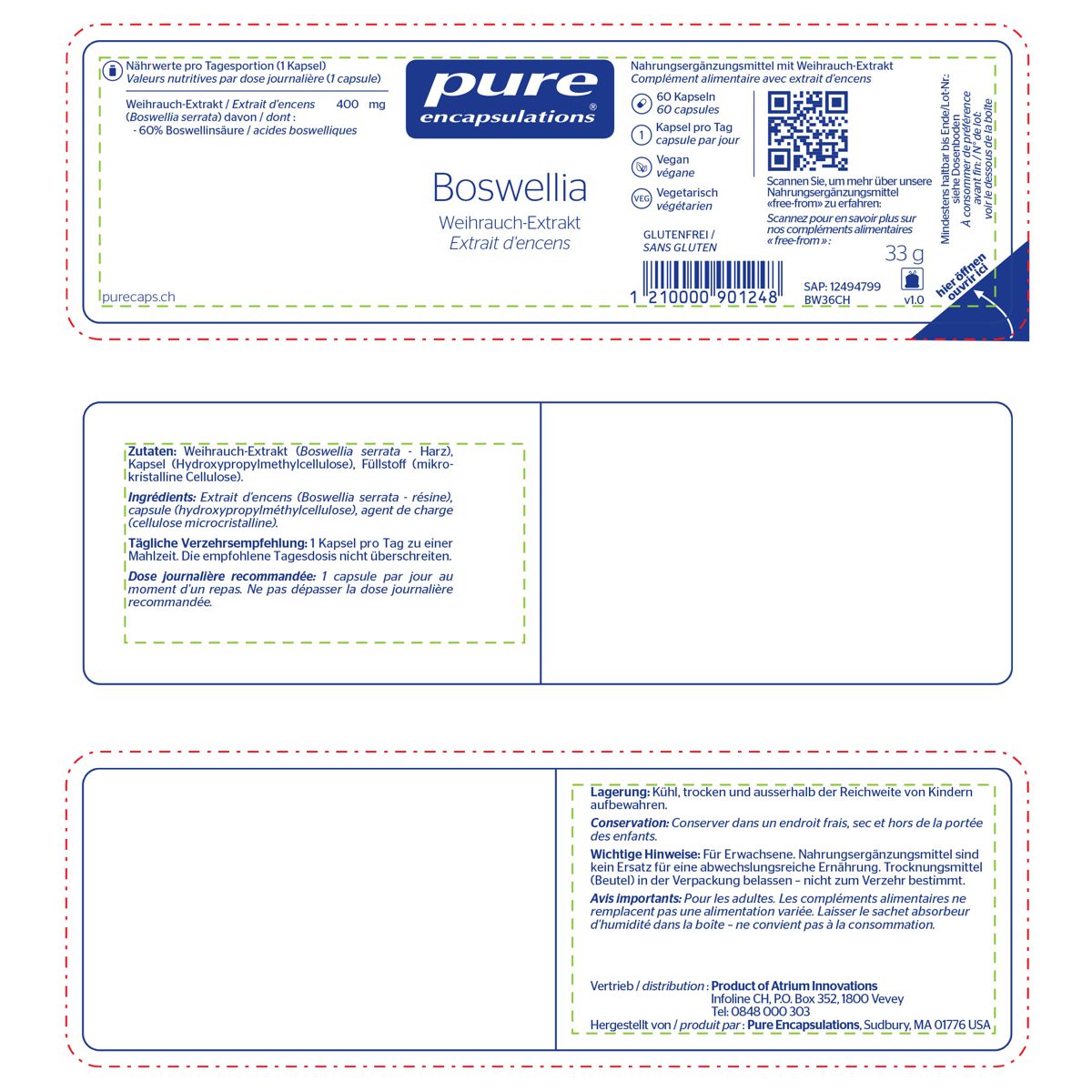 Pure Boswellia Kapseln Dose 60 Stück