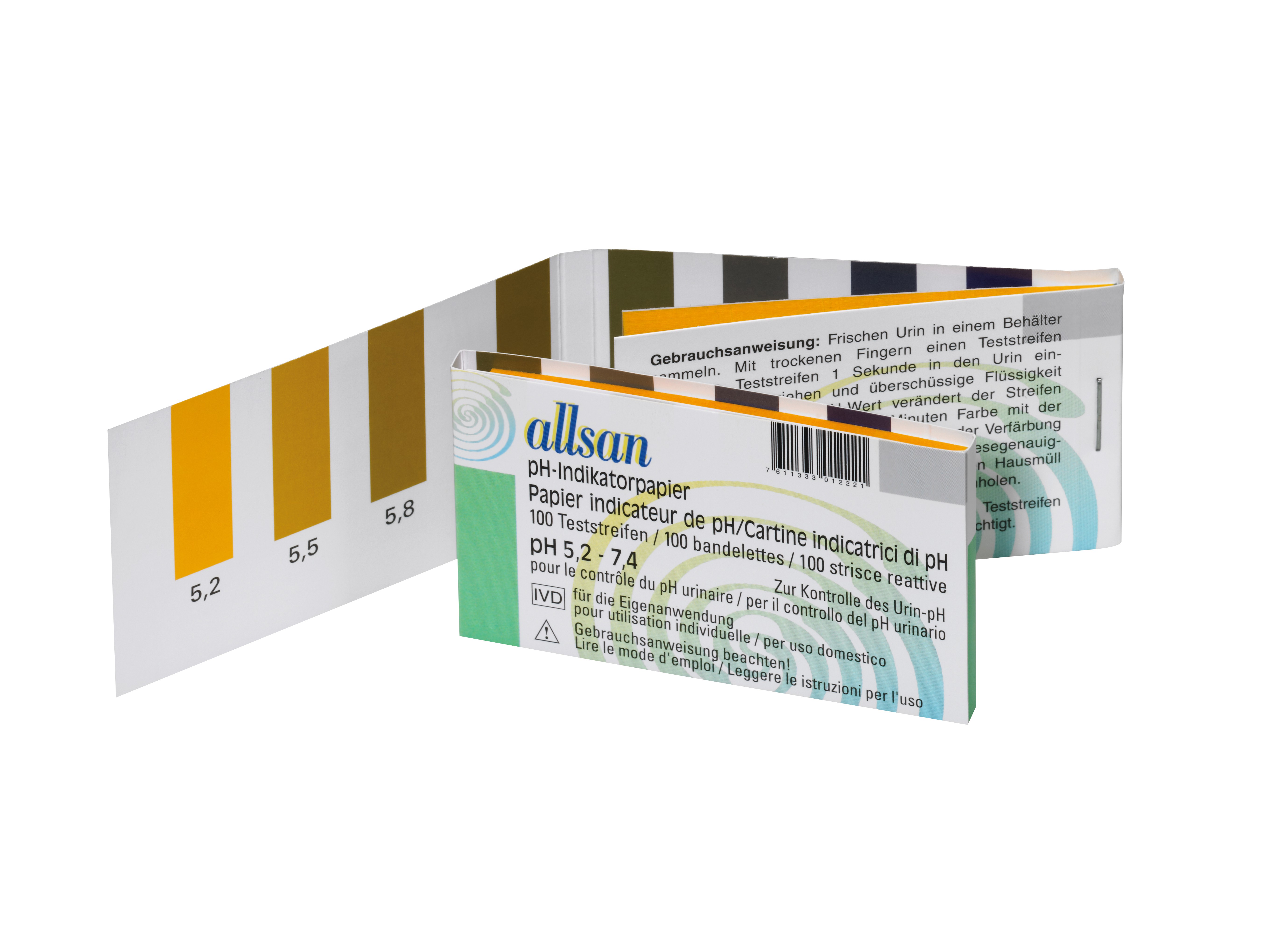 Allsan pH Indikatorpapier 5.2-7.4 100 Stück