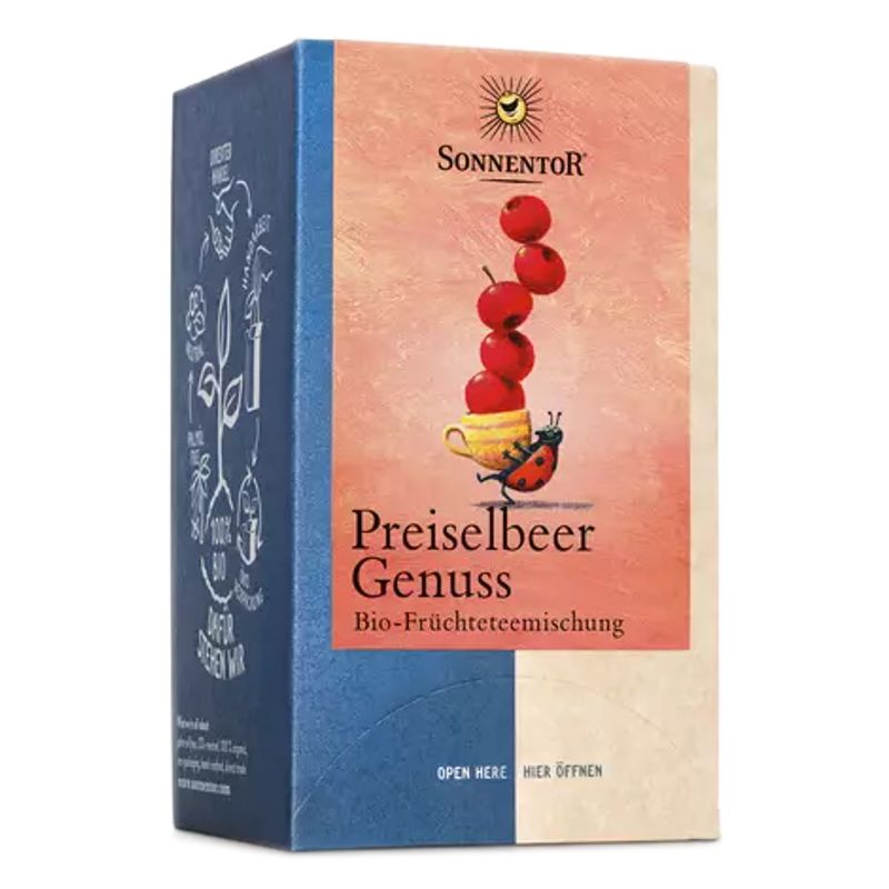 SONNENTOR Preiselbeer Genuss Tee 18 Stück