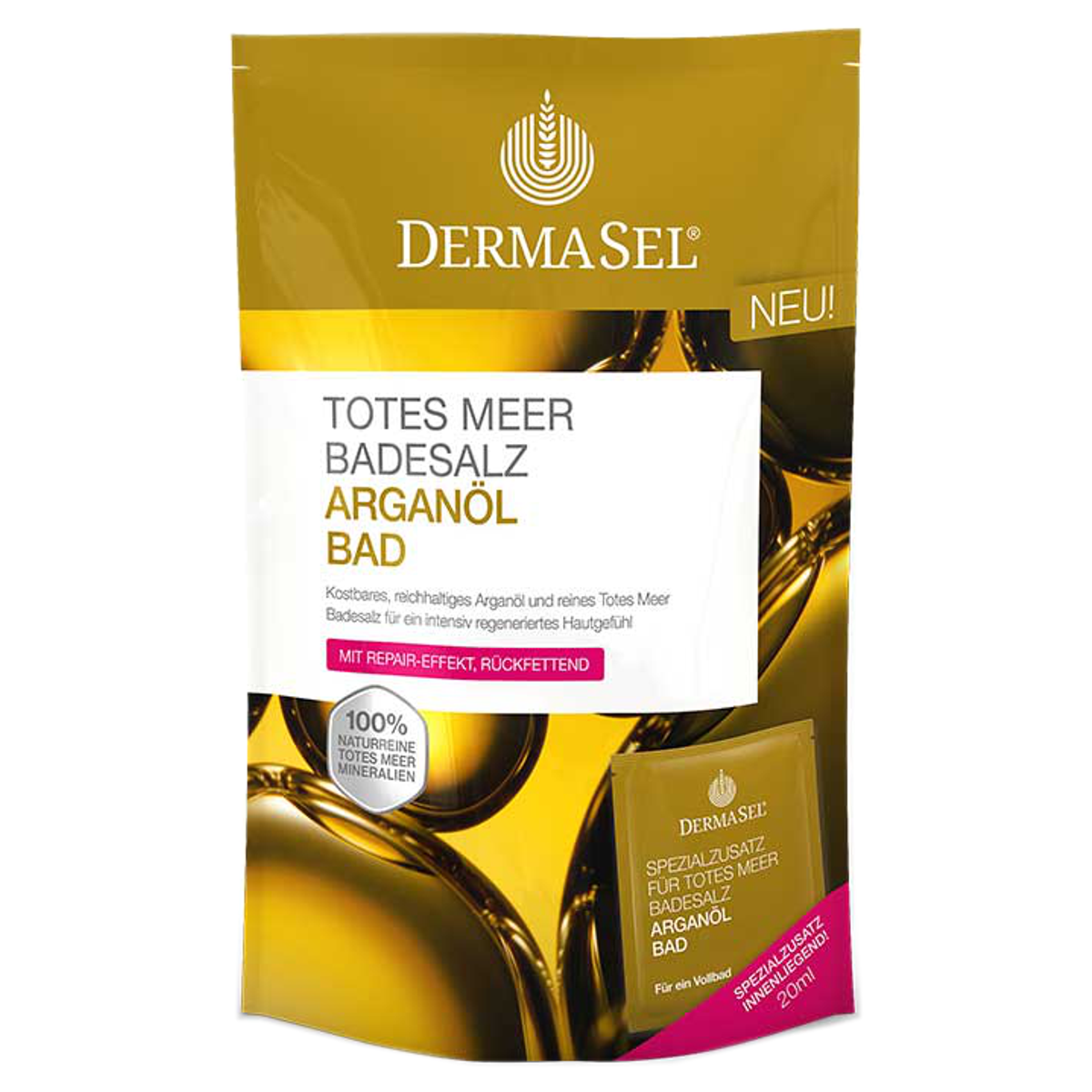 Dermasel Badesalz Arganöl Beutel 400 g