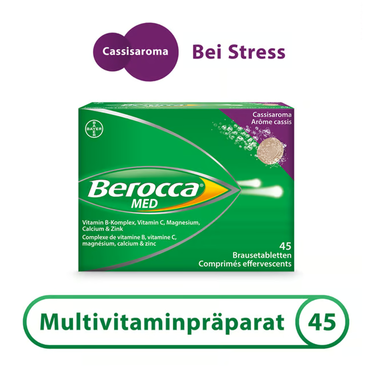 Berocca Med Brausetabletten Cassisaroma 45 Stück