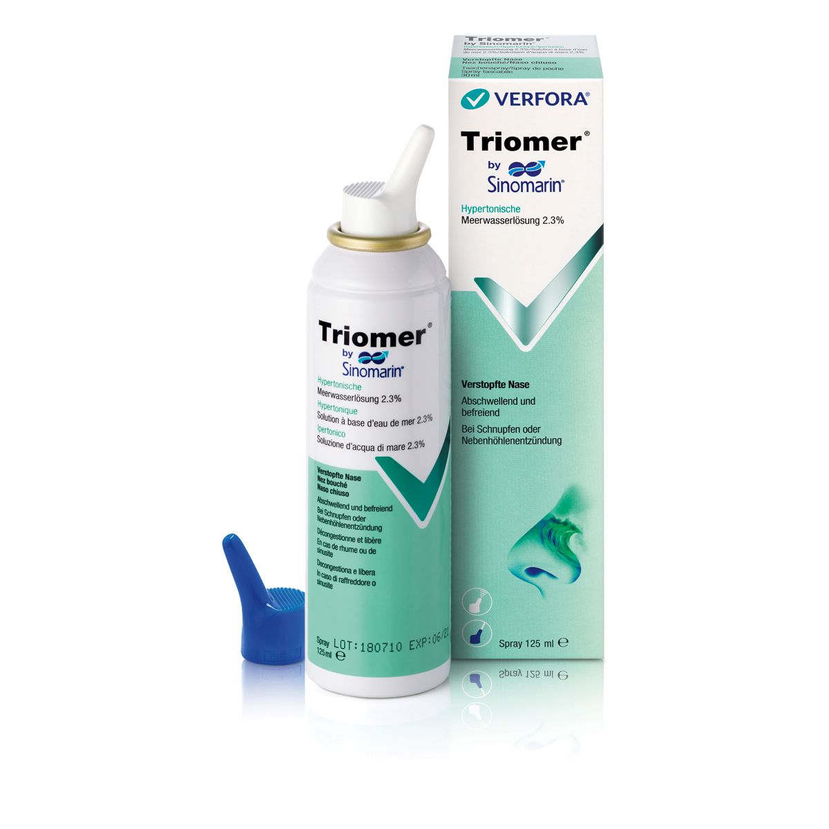 TRIOMER Sinomarin Hypertonische Nasenspülung 125 ml