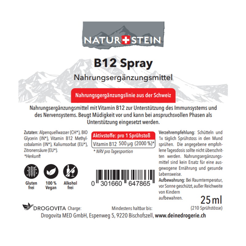 Naturstein Vitamin B12 Spray 25 ml