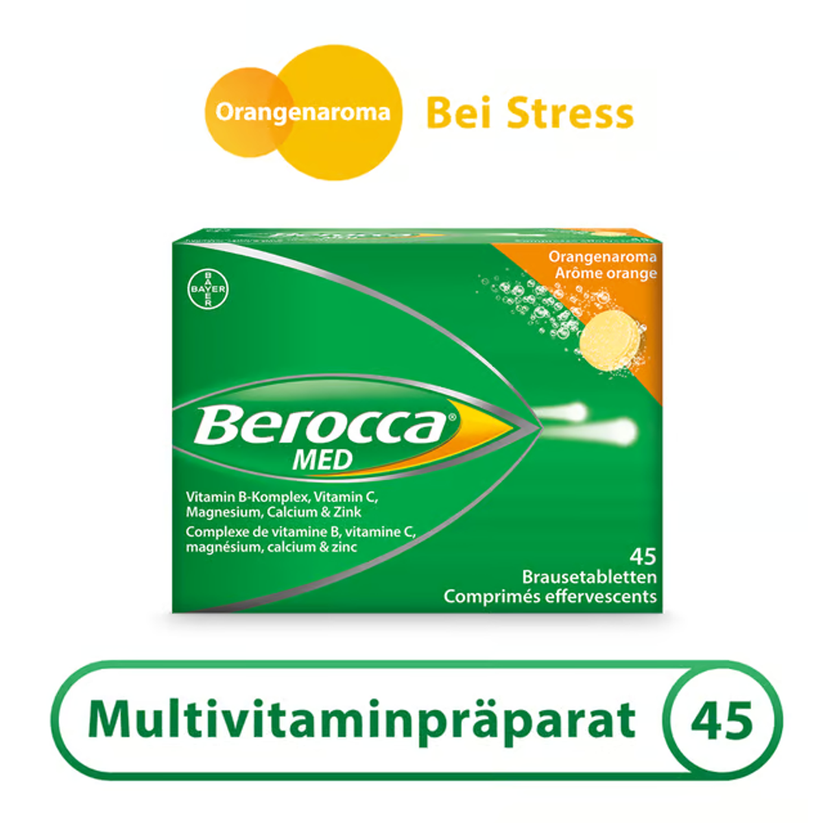 Berocca Med Brausetabletten Orangenaroma 45 Stück