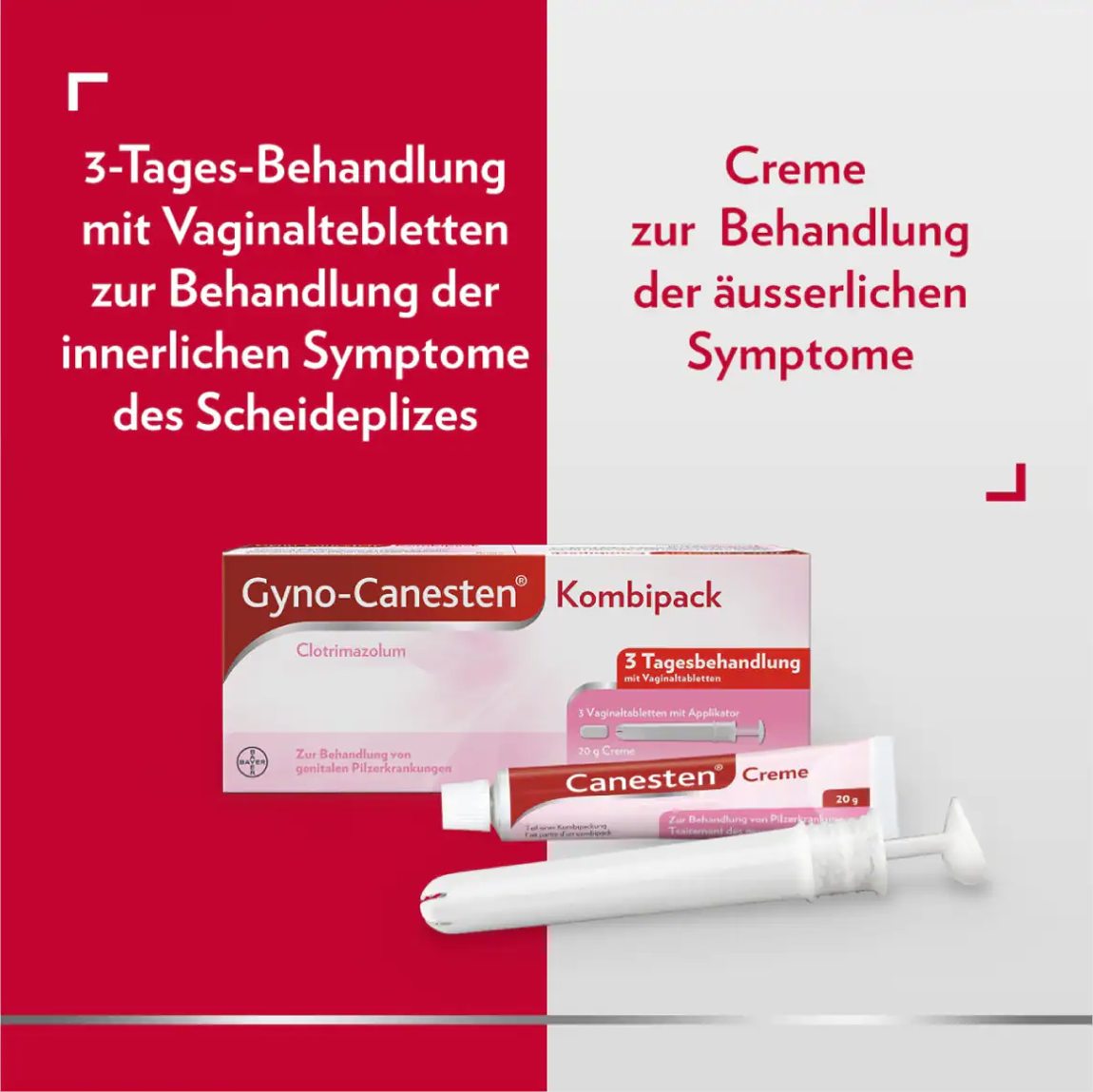 Gyno-Canesten Kombipack 3 Vaginaltabletten + 20 g Creme