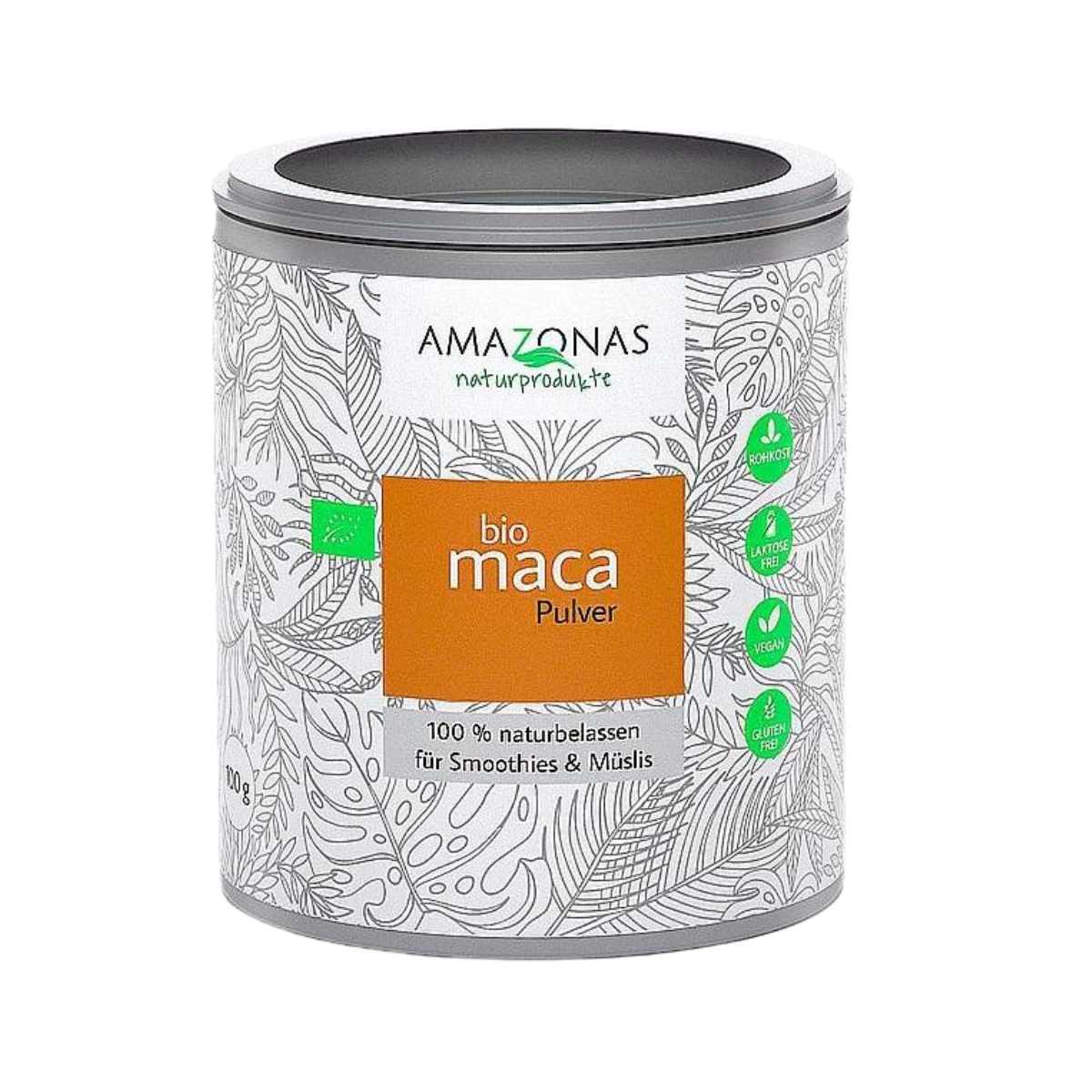 Amazonas maca Bio Pulver 100% pur Dose 100 g