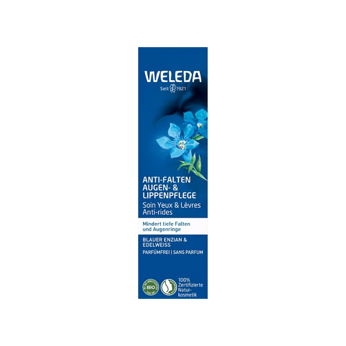 Weleda Anti-Falten Augen- und Lippenpflege blauer Enzian und Edelweiss 10 ml