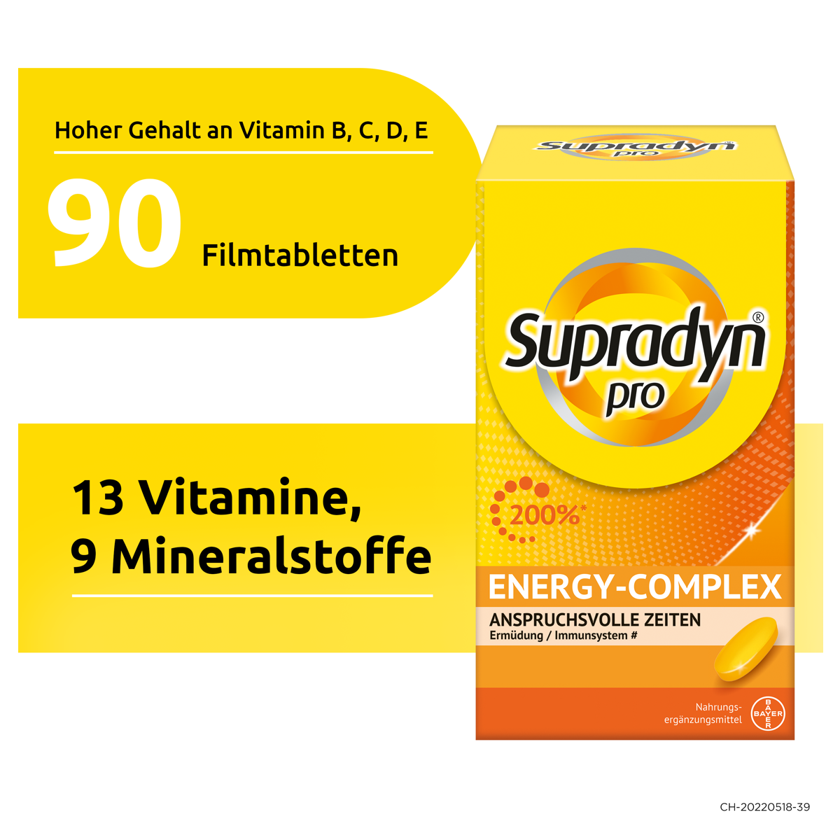 Supradyn pro energy-complex Filmtabletten Dose 90 Stück