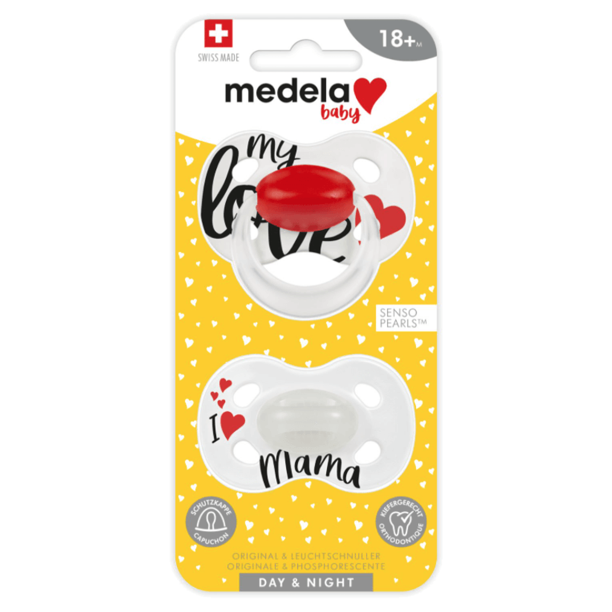 MEDELA Baby Nuggi Day&Night 18+ 2 Stück