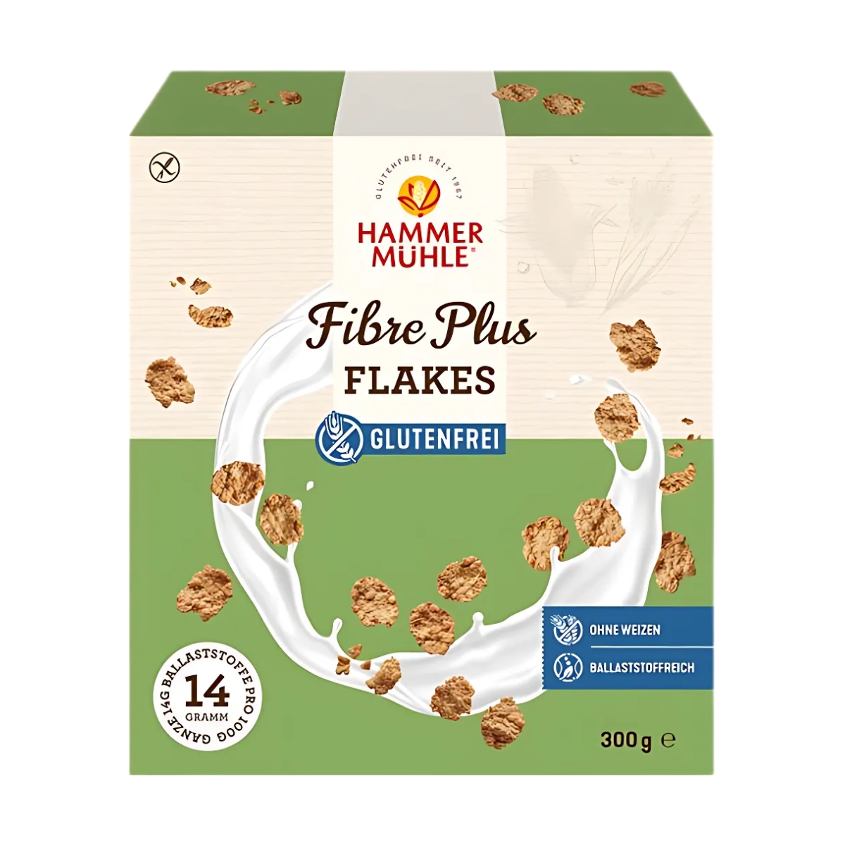 Hammermühle Fibre plus Flakes glutenfrei 300 g