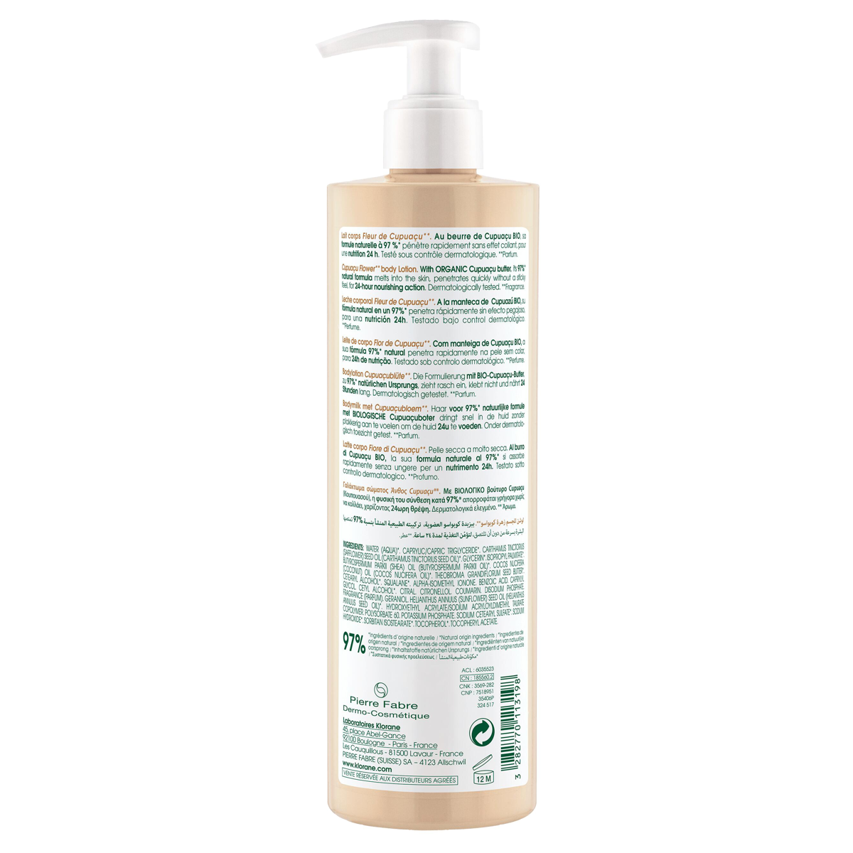 Klorane Bodylotion Cupuaçublüte 400 ml