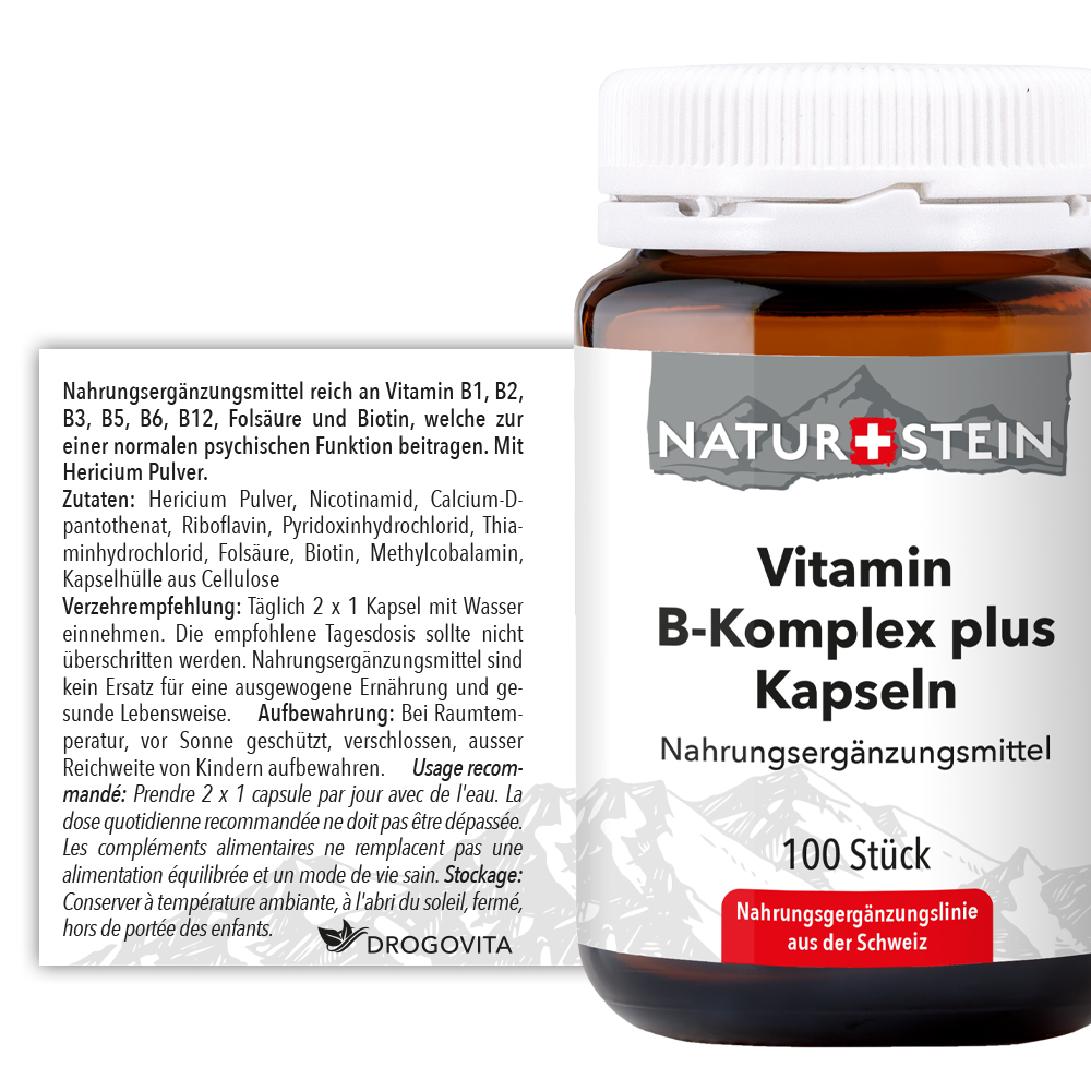 Naturstein Vitamin B Komplex plus Kapseln 100 Stück