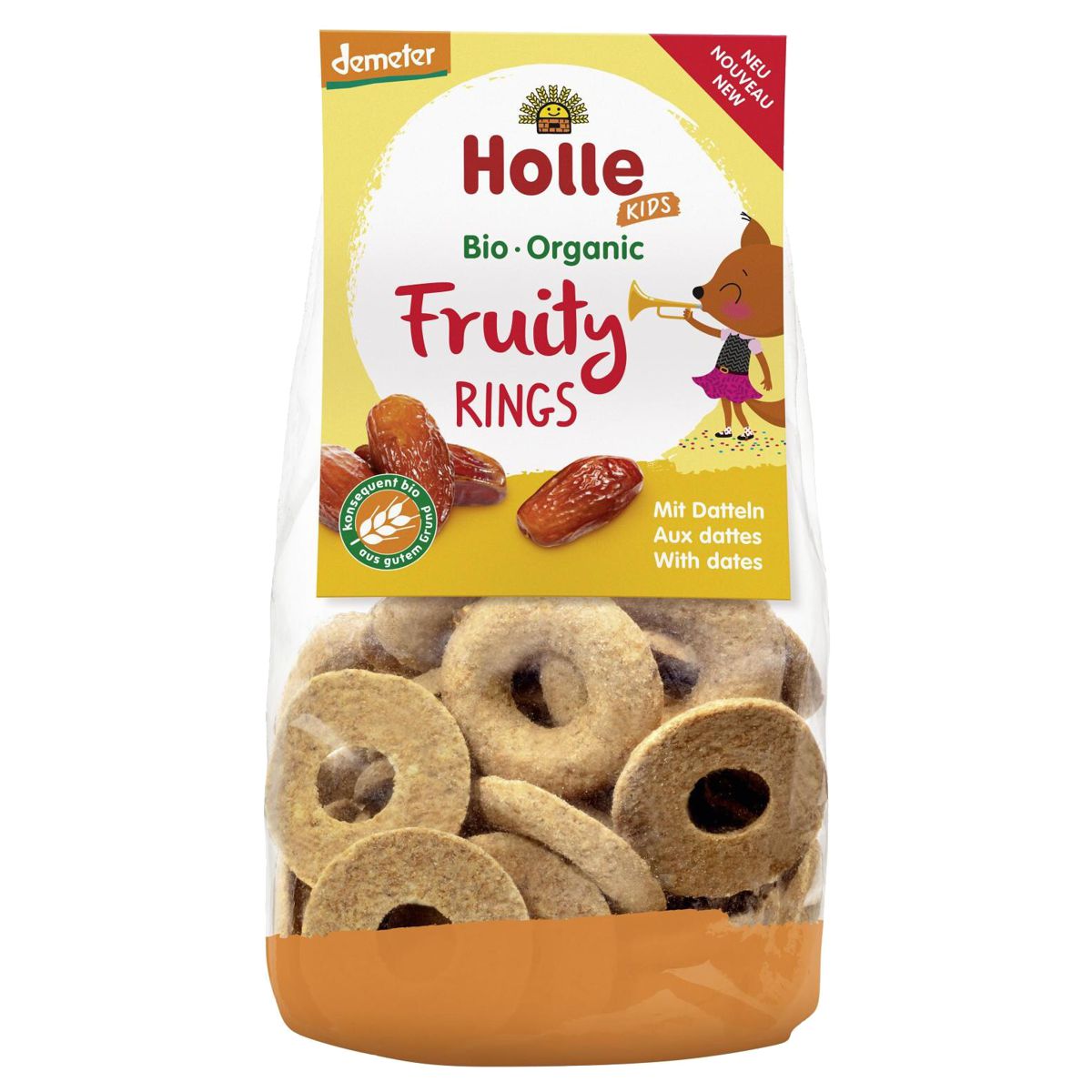 Holle Fruity Rings mit Dattel Btl 125 g