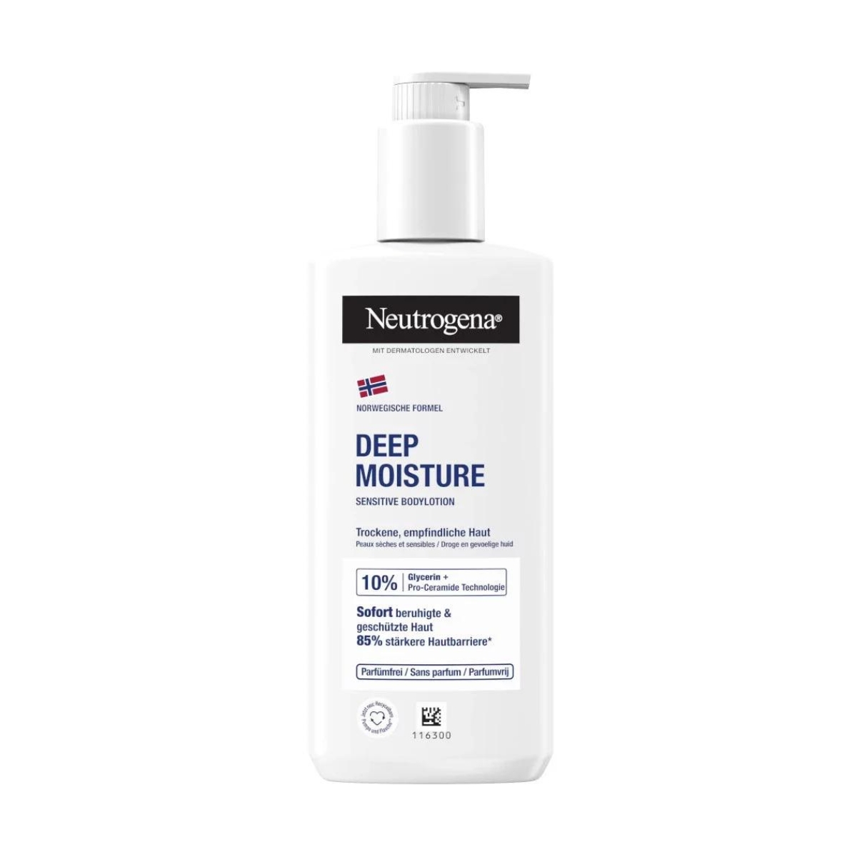 Neutrogena Deep Moisture Lotion Sensitive ohne Parfum 250 ml