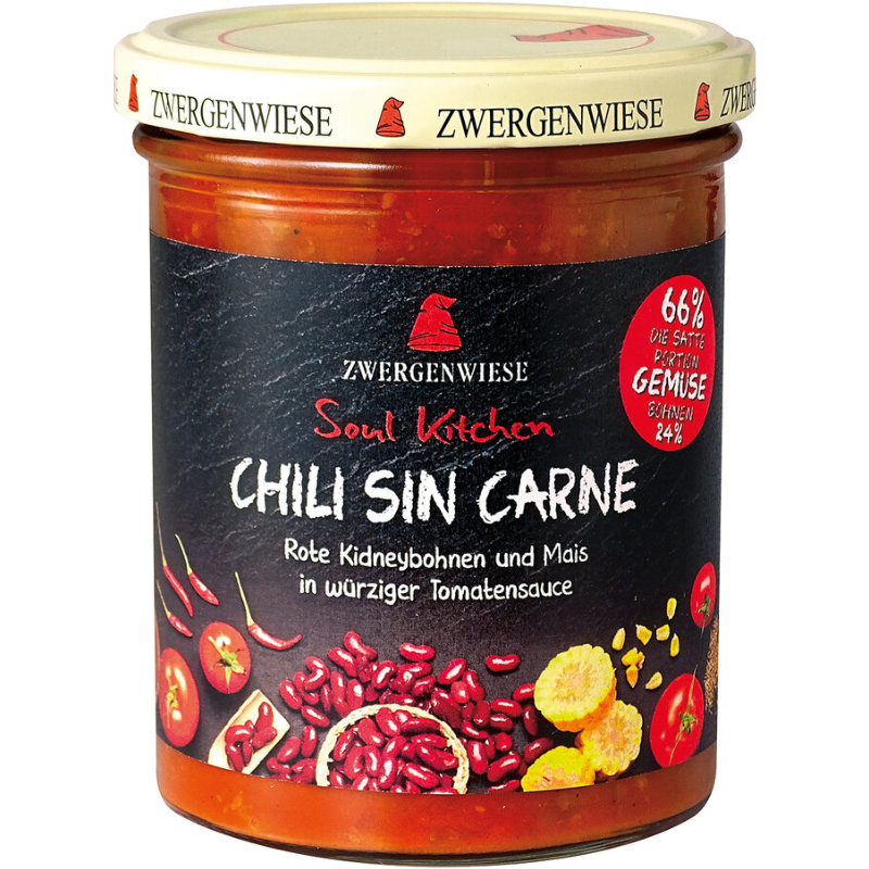 Zwergenwiese Soul Kitchen Chili Sin Carne Bio 370 g