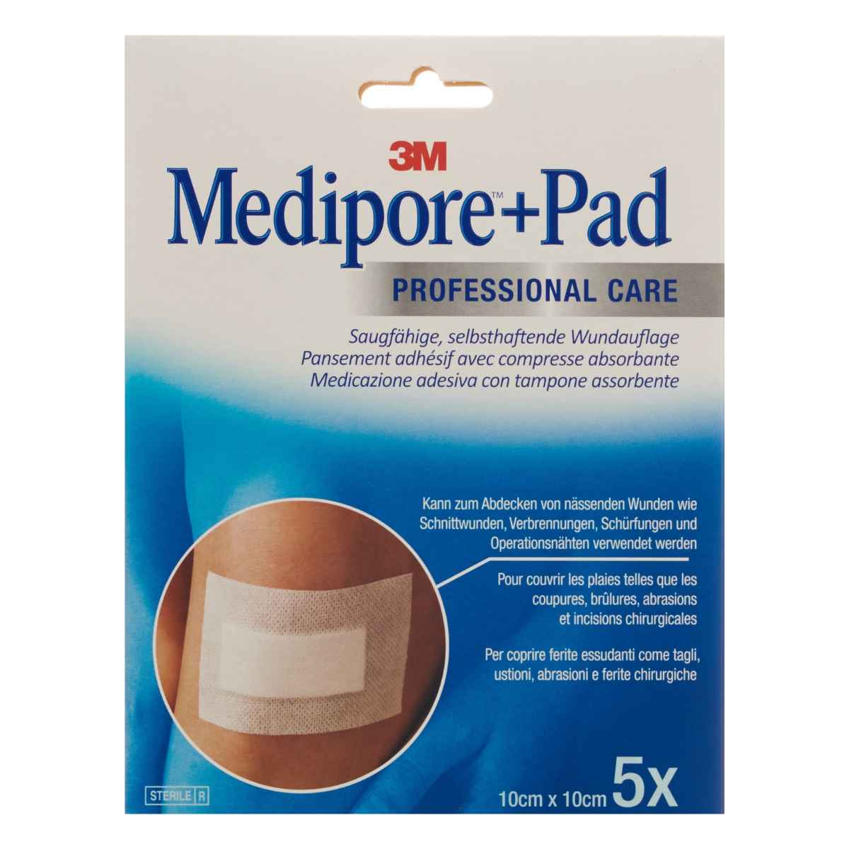 3M MEDIPORE+PAD 10x10cm Wundkissen 5x5.5cm 25 Stück