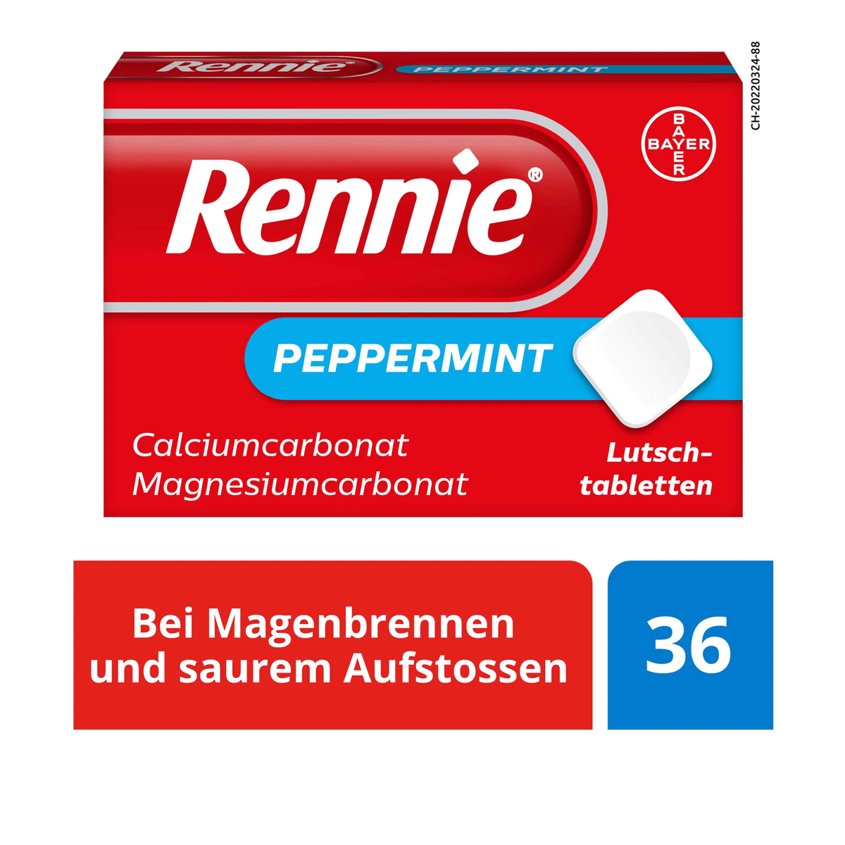 Rennie Peppermint Lutschtabletten 36 Stück