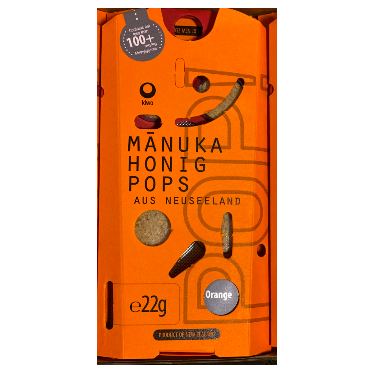 manuka-honig-pops-mg100+-orange-orange-22-g