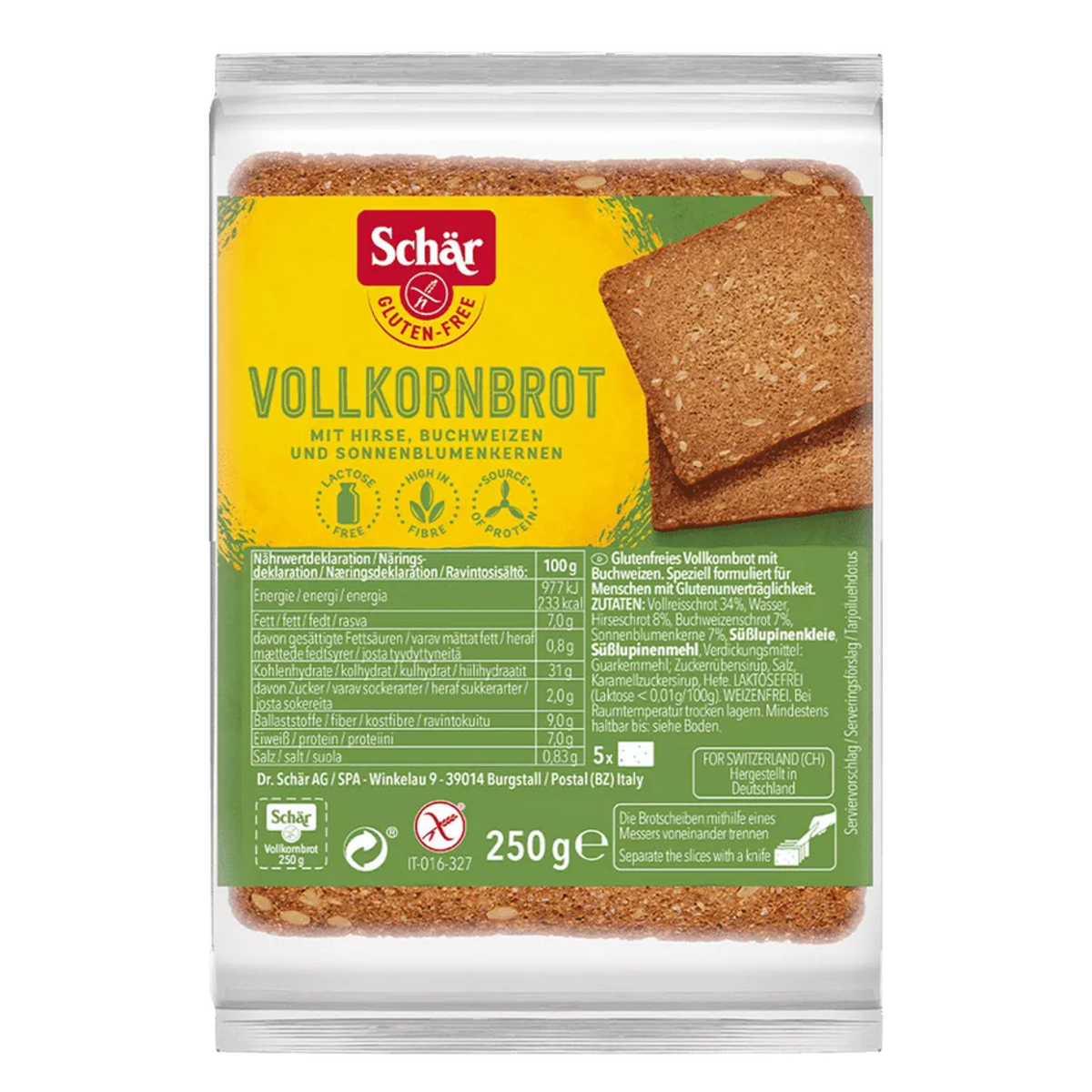 Schär Solena Vollkornbrot glutenfrei 250 g