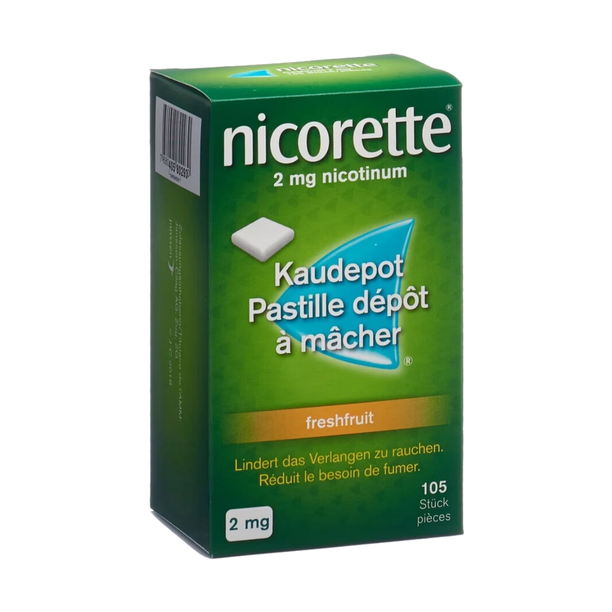 Nicorette Freshfruit Kaudepots 2 mg 105 Stück