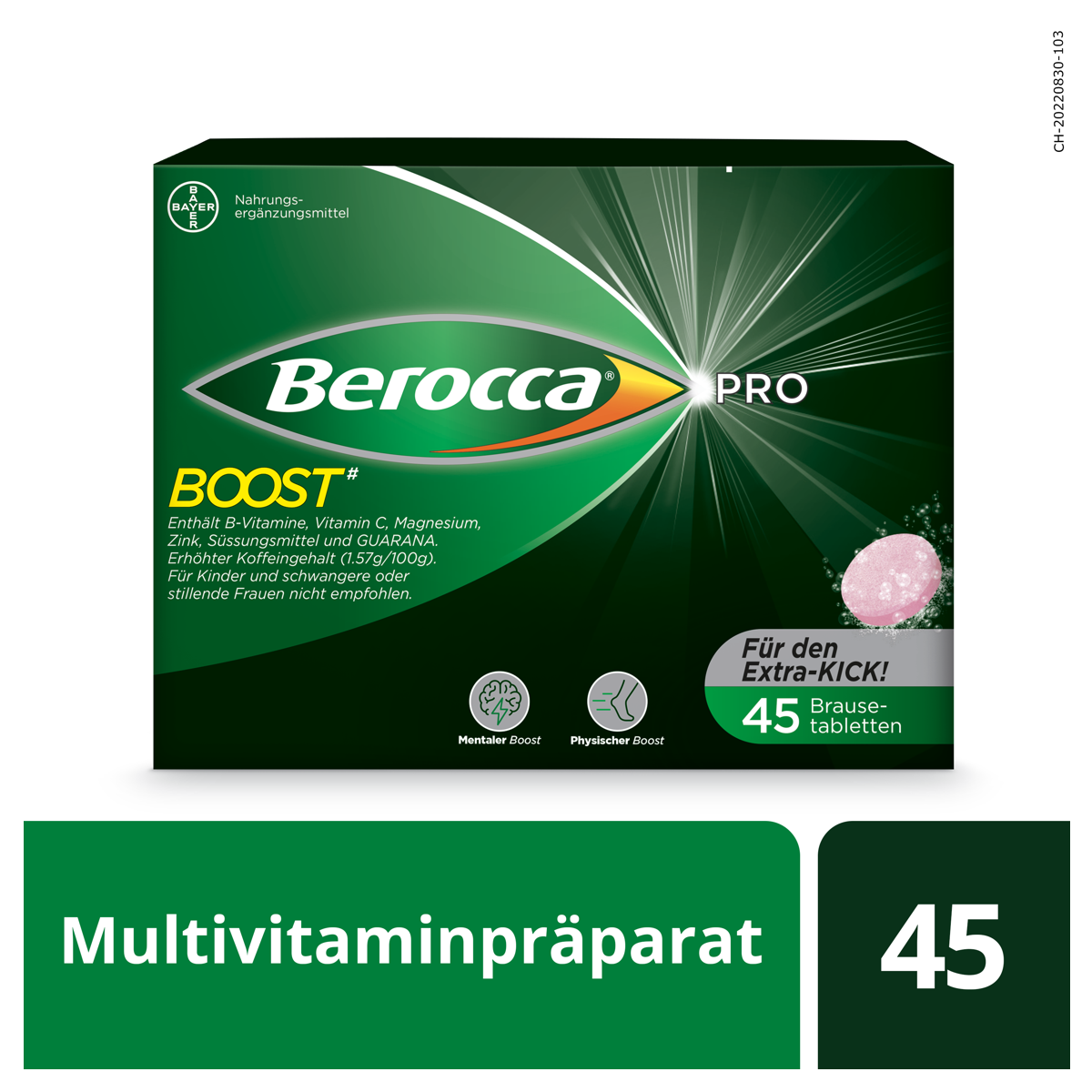 Berocca Pro Boost Brausetabletten 45 Stück Multivitamin