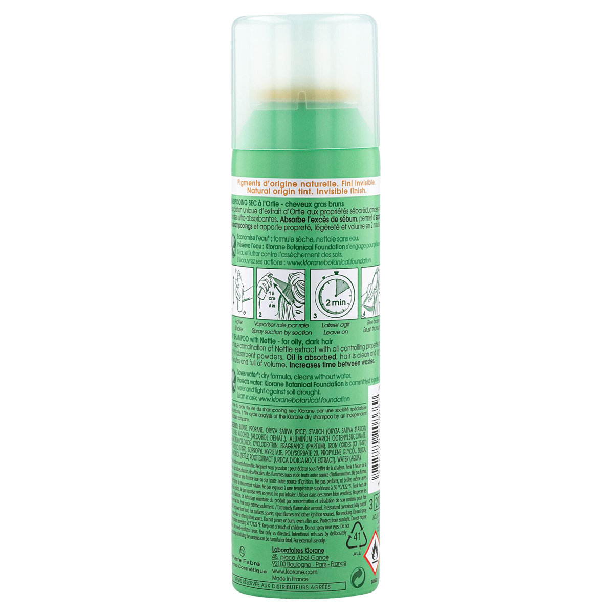 Klorane Trockenshampoo Brennnessel getönt Spray 150 ml