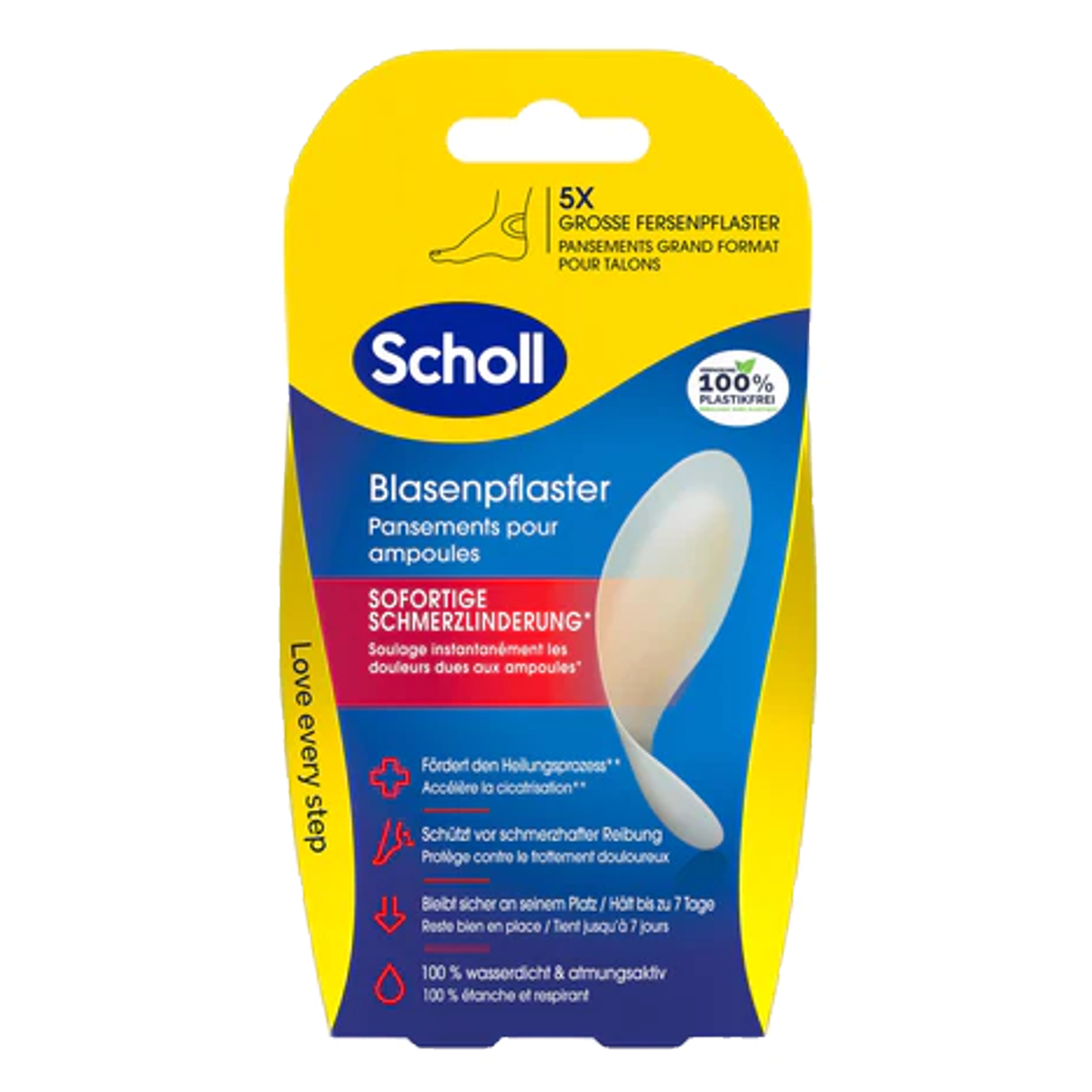 Scholl Blasenpflaster Fersen neu 5 Stück