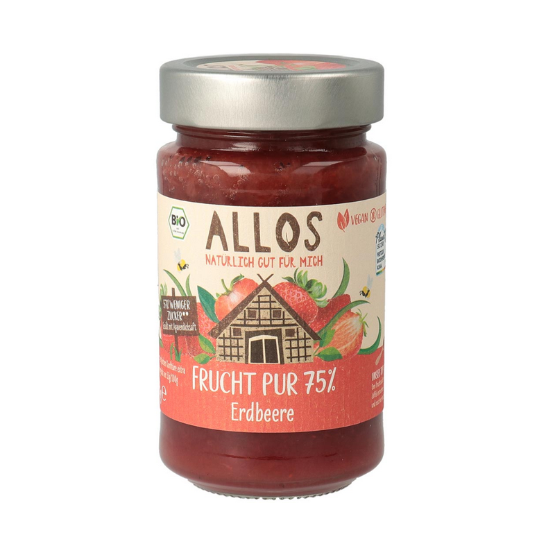 ALLOS Frucht Pur Konfitüre 75 % Erdbeere Bio 250 g