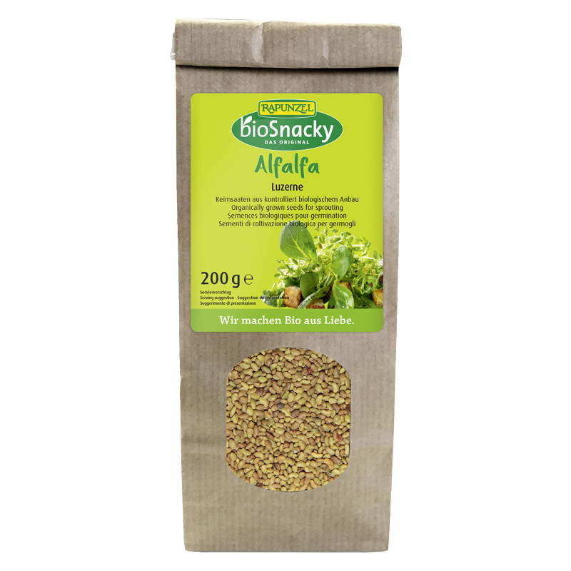 Biosnacky Alfalfa Luzerne Beutel 200 g