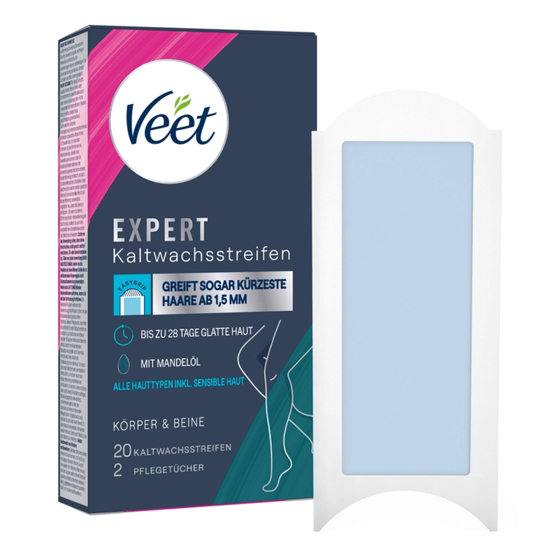 Veet Expert Kaltwachsstreifen Körper & Beine 20 Stück