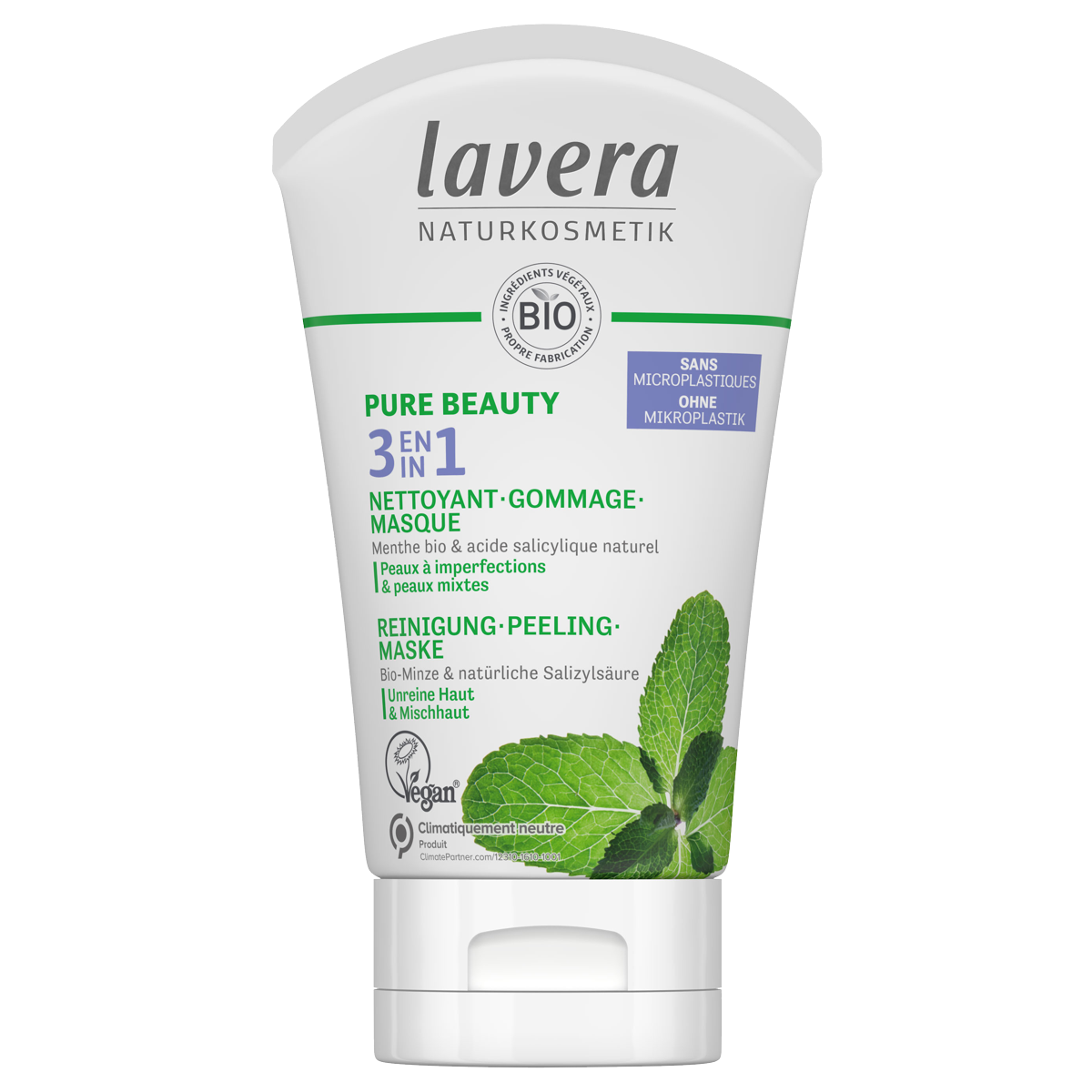 Lavera 3in1 Reinigung Peeling Maske pure beauty 125 ml