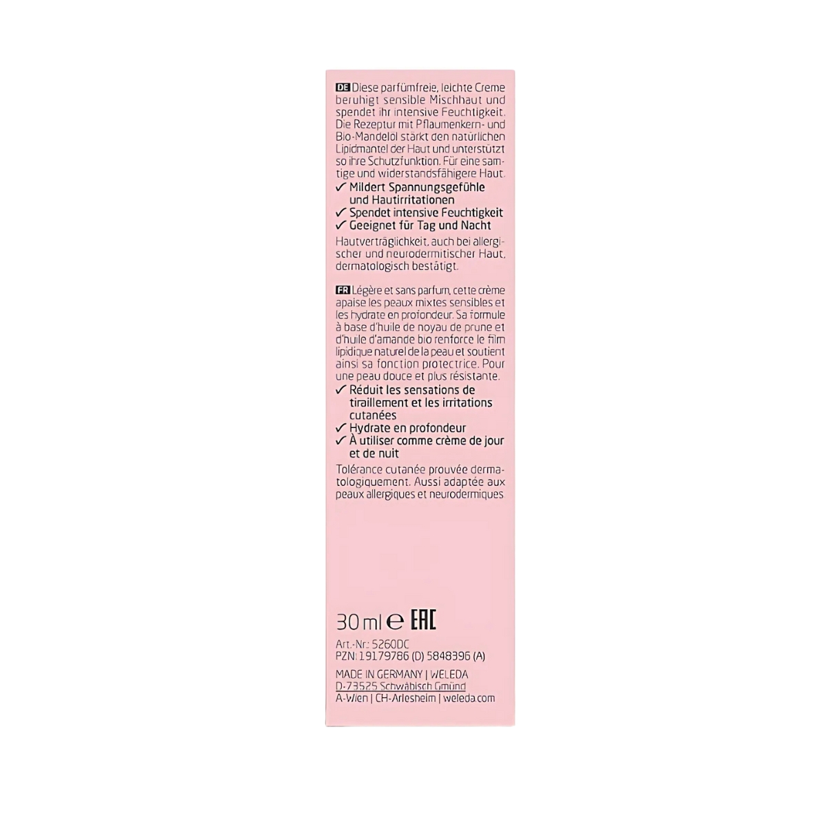 Weleda Feuchtigkeitscreme leicht sensitiv Mandel 30 ml 