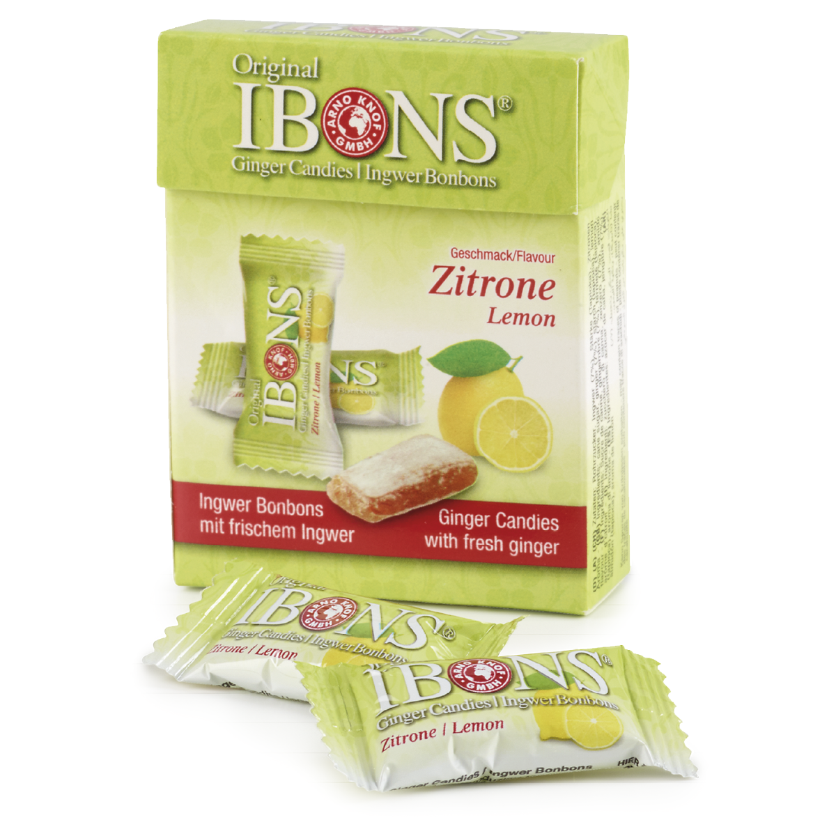 IBONS Ingwer Bonbon Zitrone Box 60 g