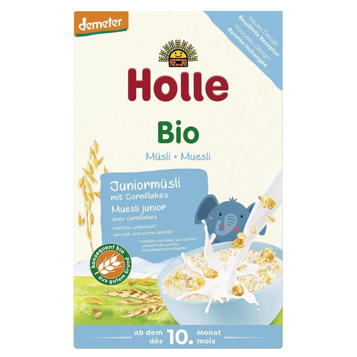 Holle Bio-Juniormüsli Mehrkorn mit Cornflake 250 g