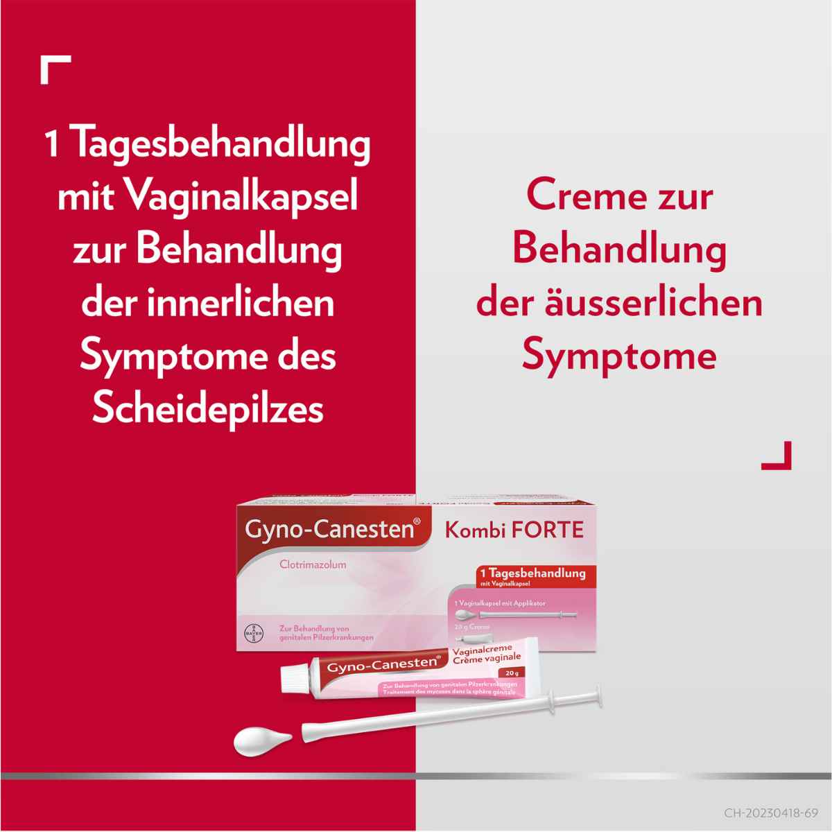 Gyno-Canesten Kombi FORTE Vaginalkaps & Creme