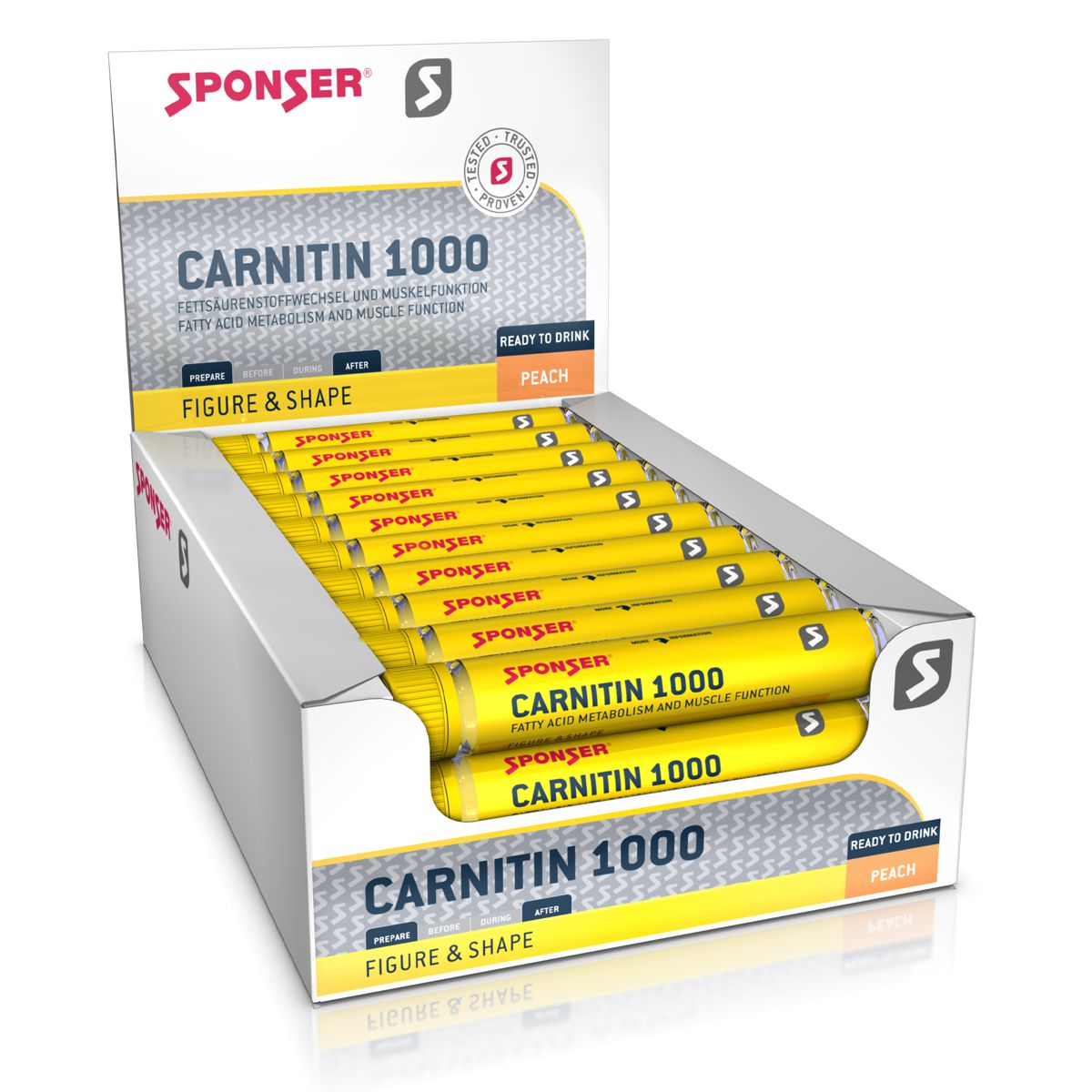 Sponser L Carnitin 1000 mg Peach 30 Ampullen 25 ml