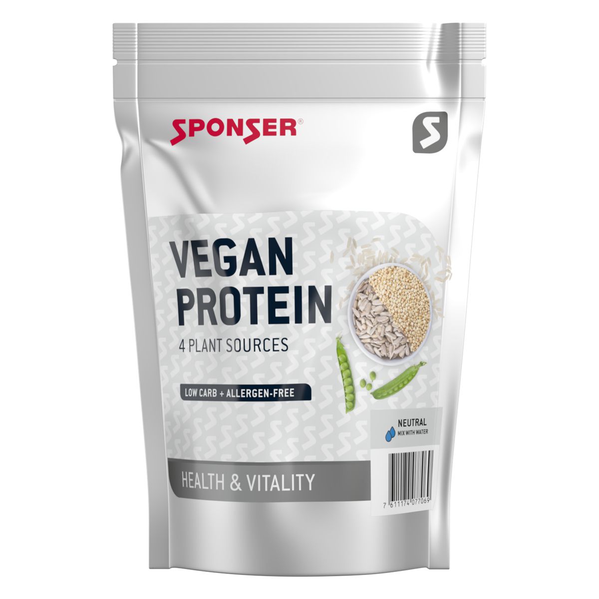 Sponser Vegan Protein Neutral Beutel 480 g