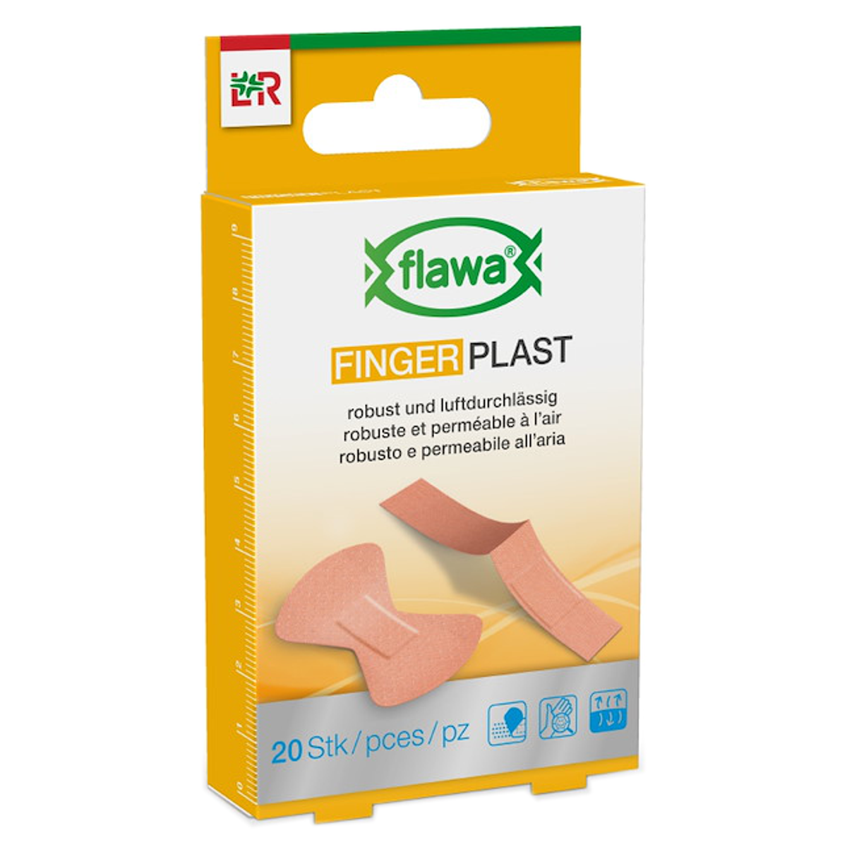 Flawa Finger Plast robustes Textilpflaster 2 Grössen 20 Stück