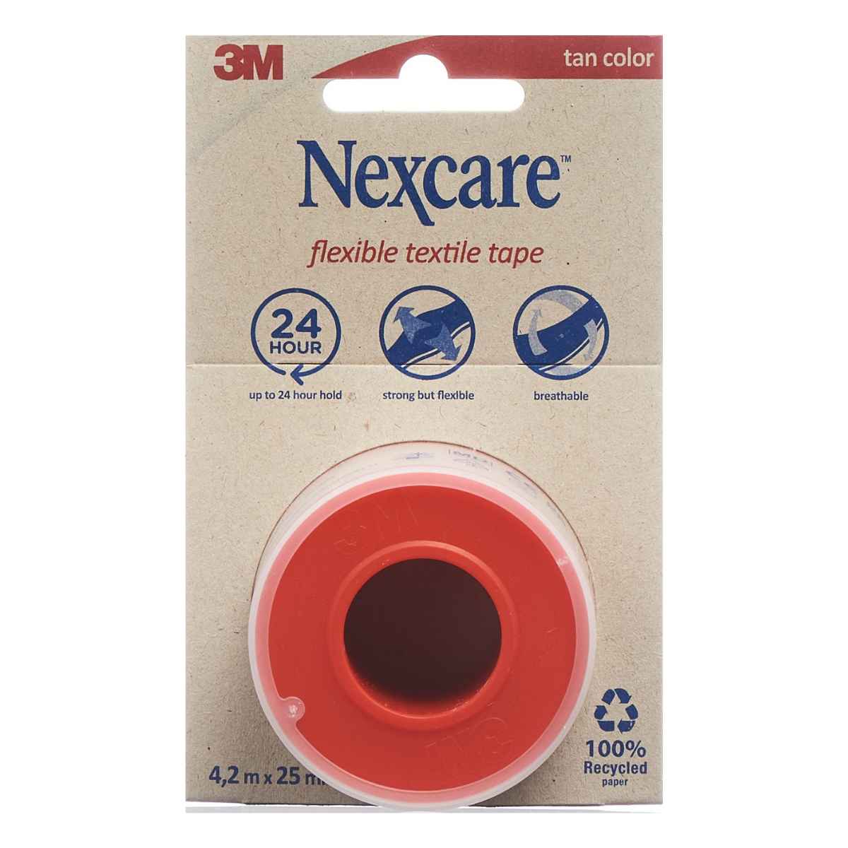 3M NEXCARE Flexible Textile Tape 4.2 m x 25 mm Rolle