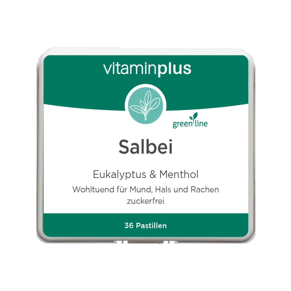 Vitaminplus Salbei Pastillen ohne Zucker Dose 36 Stück