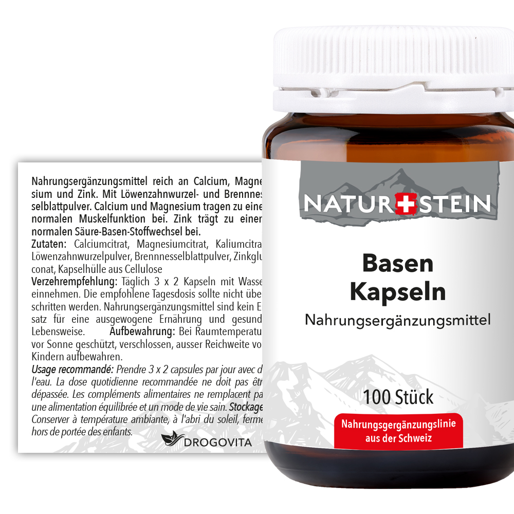 Naturstein Basen Kapseln 100 Stück