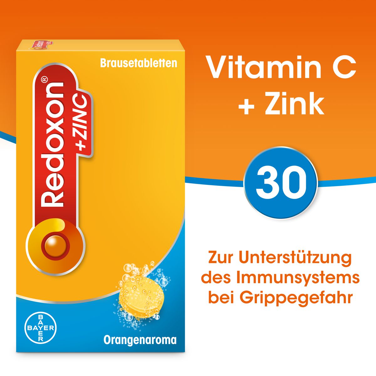 Redoxon Vitamin C + Zink 30 Brausetabletten