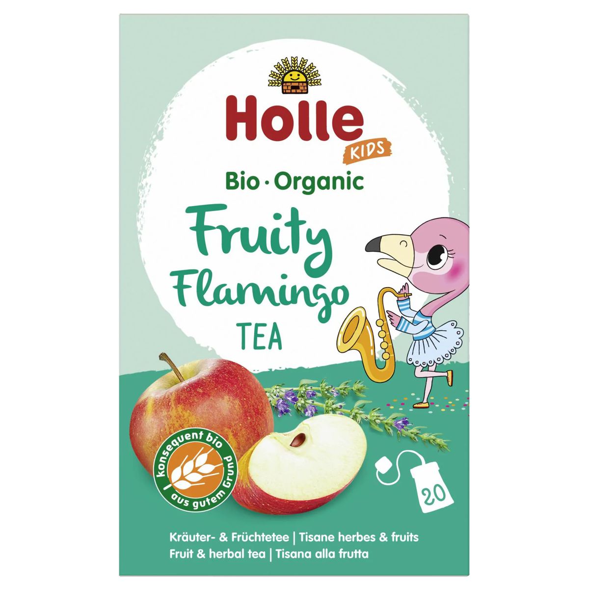 Holle Fruity Flamingo Kräuter Früchtetee Bio 20 Btl