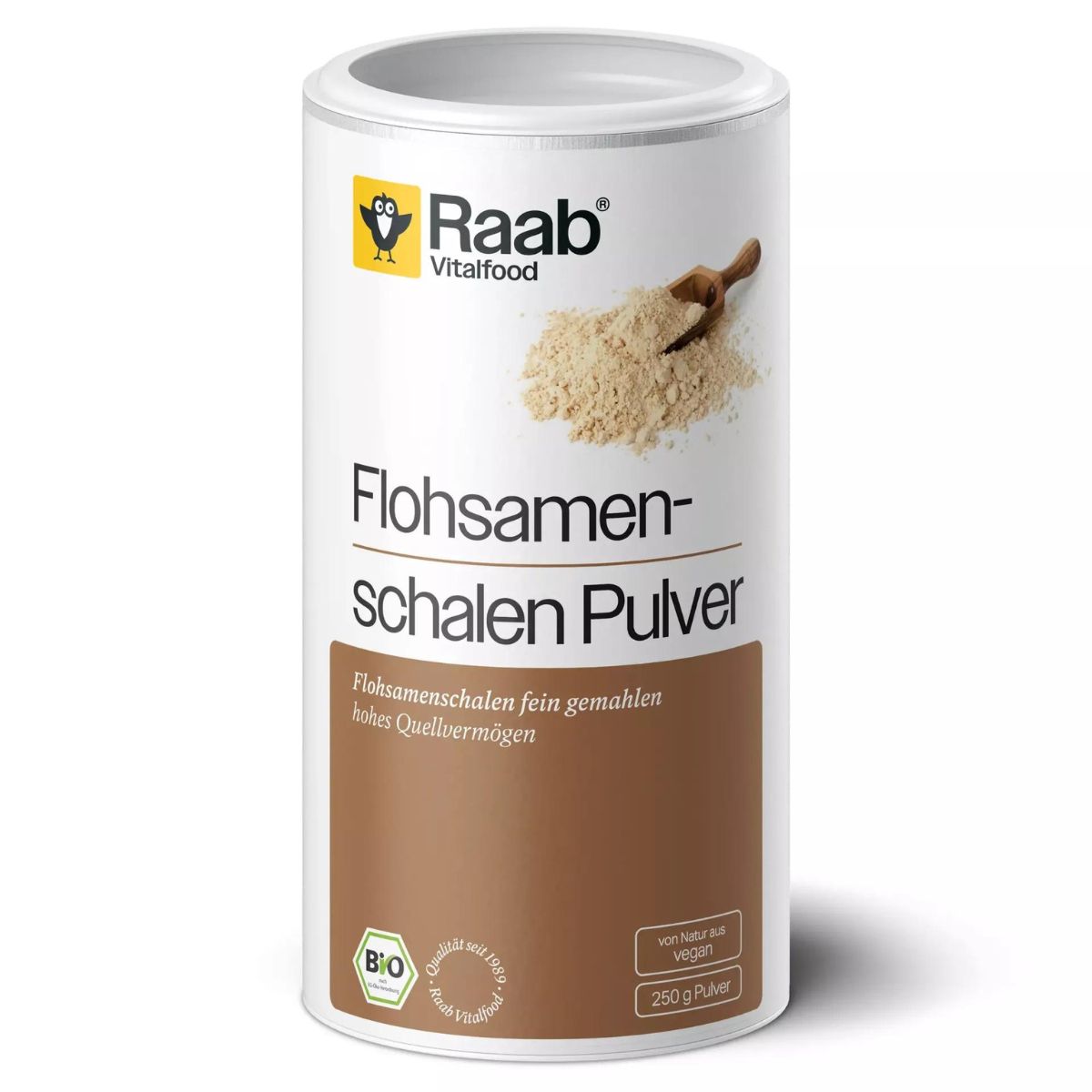 Raab Flohsamenschalen Pulver Bio Dose 250 g