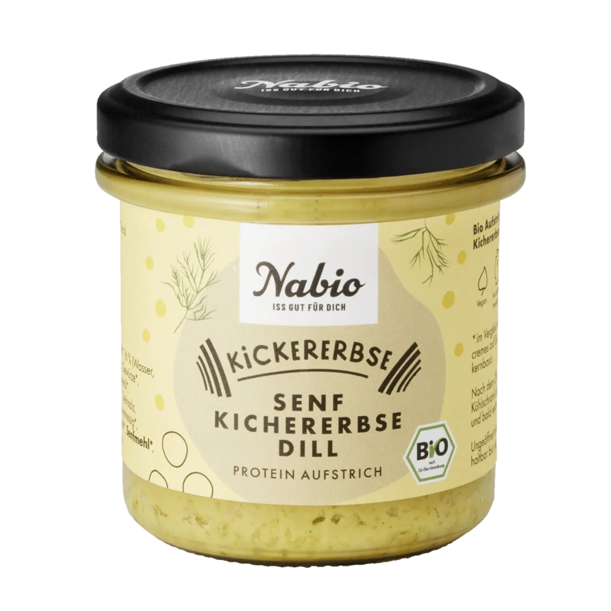 Nabio Proteinaufstrich Kichererbsen Senf Dill 135 g