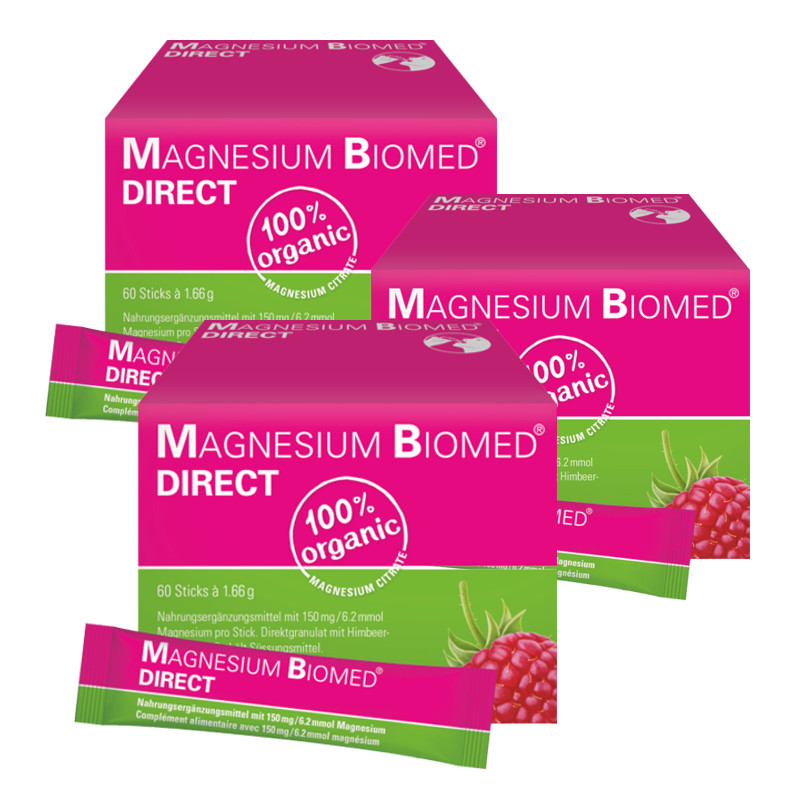 MAGNESIUM BIOMED direct Granulat Sticks 3x 60 Stück